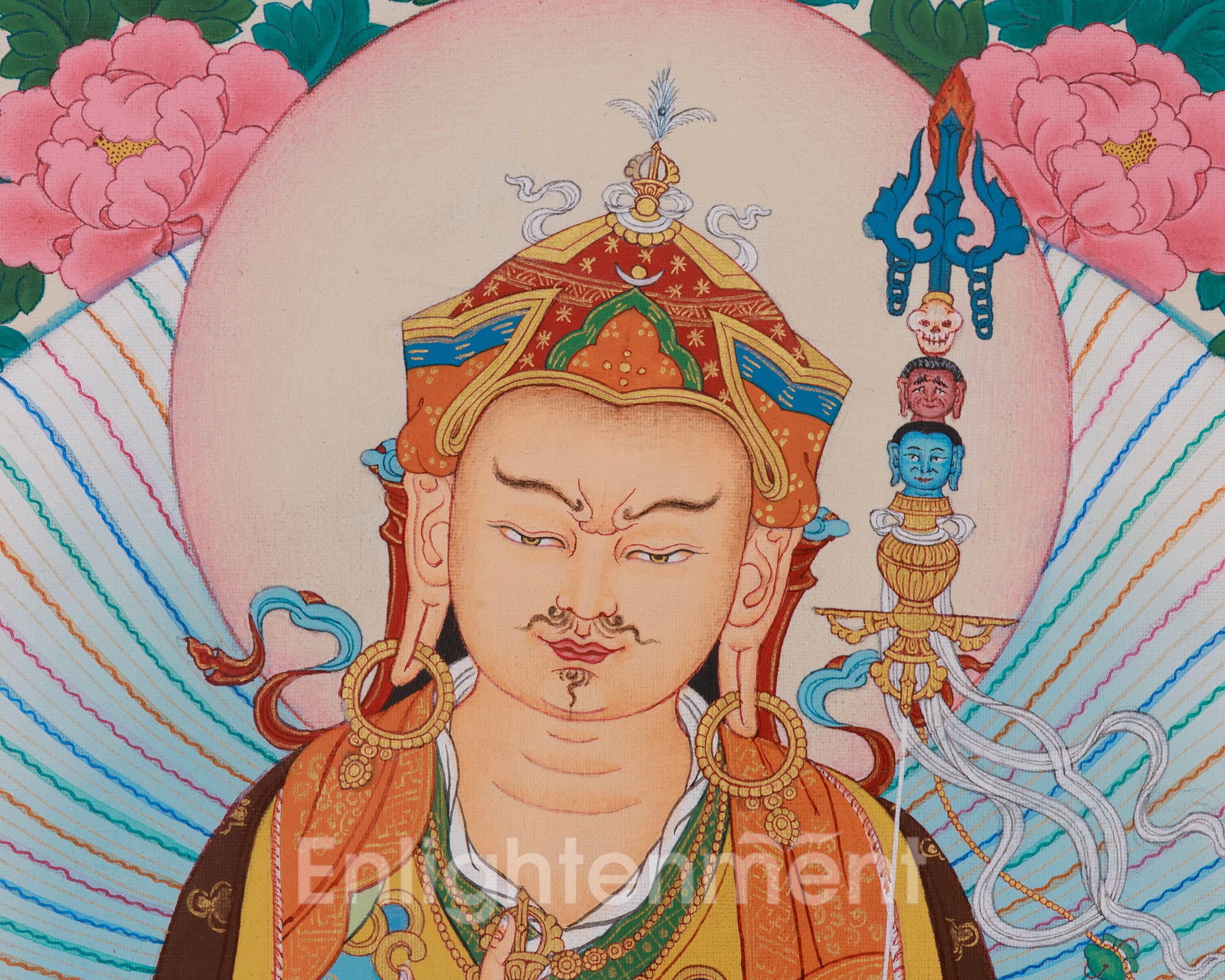 Vajrayana Guru Rinpoche Artwork | Sacred Padmasambhava Thangka Painting
