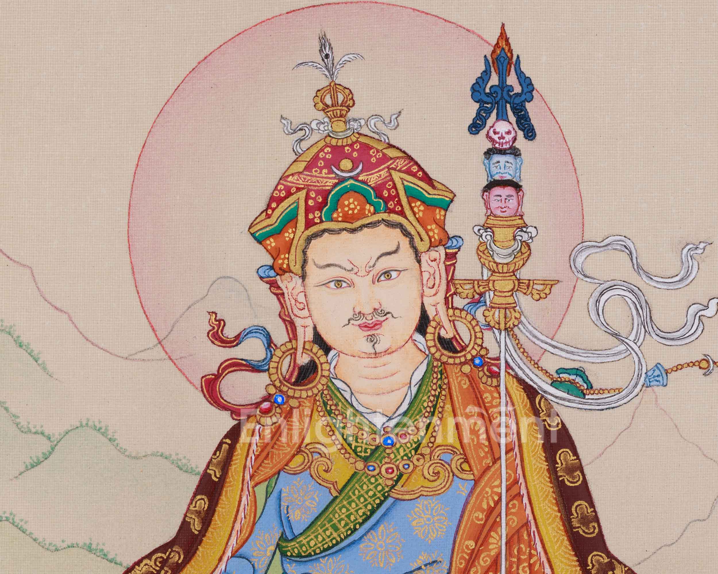 The Teacher of the Dharma, Guru Rinpoche | Padmasambhava Art | Wisdom and Protection