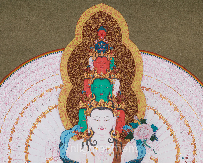 Thousand Armed Avalokiteshvara Thangka | Compassionate Bodhisattva