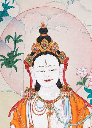 Divine Goddess White Tara Thangka