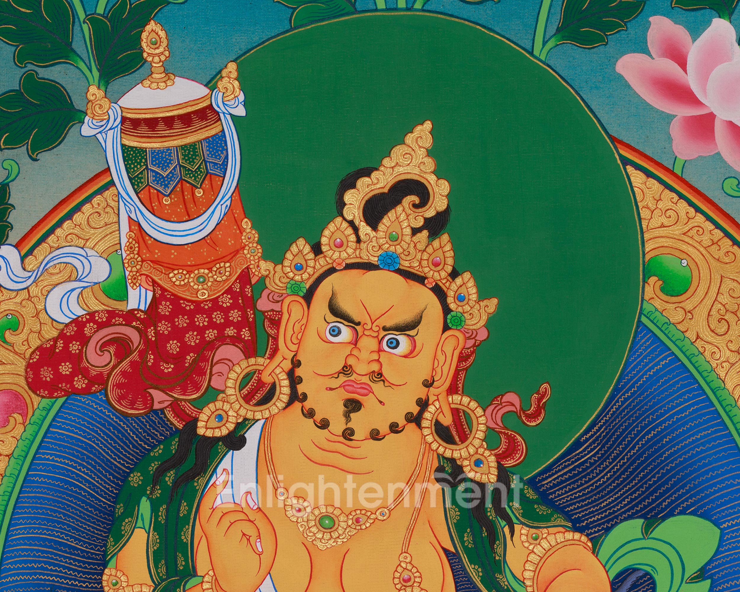 Sacred Namtoshe Thangka | Tibetan Buddhist Guardian King of the North