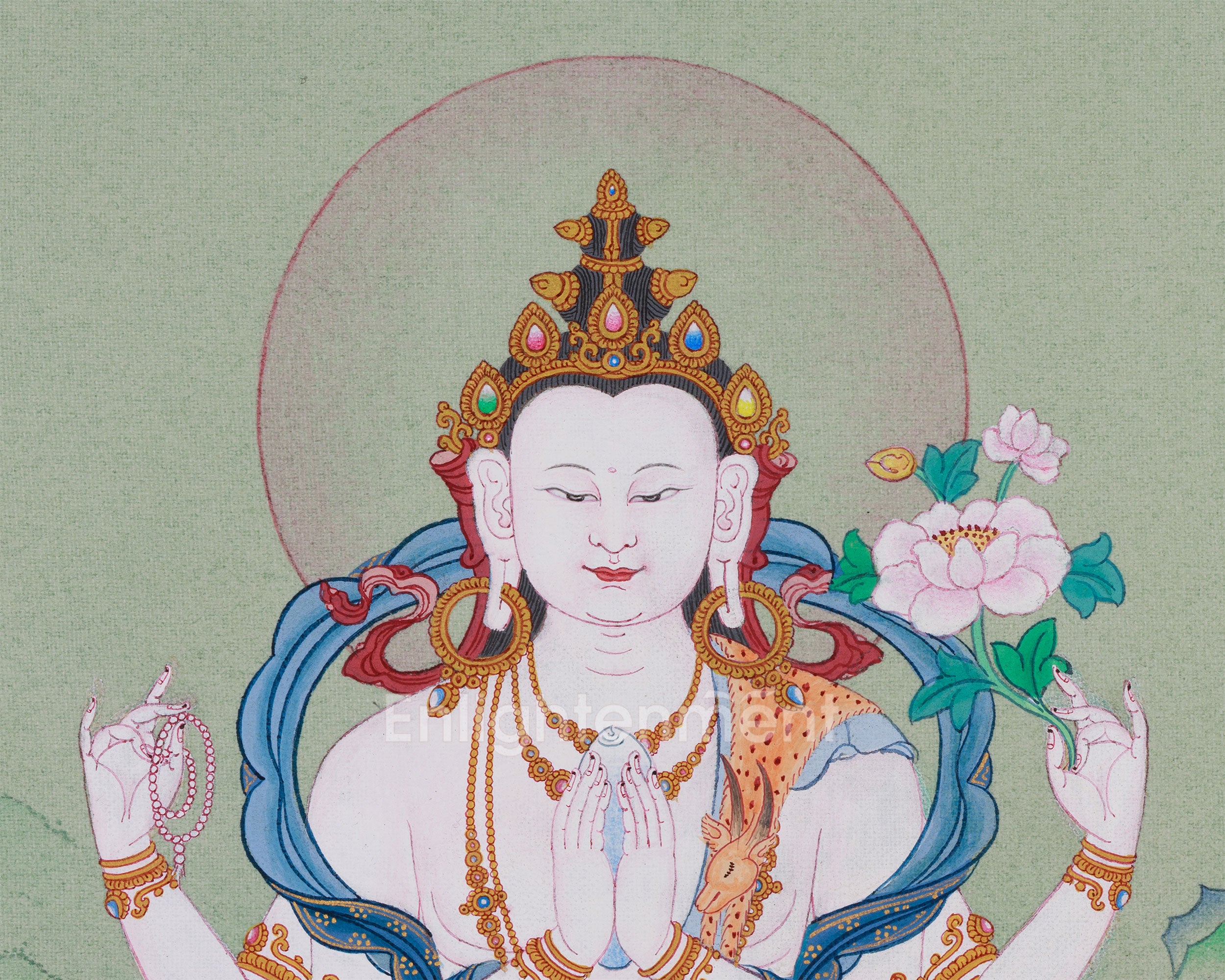 Buddha of Compassion, Chenrezig Thangka