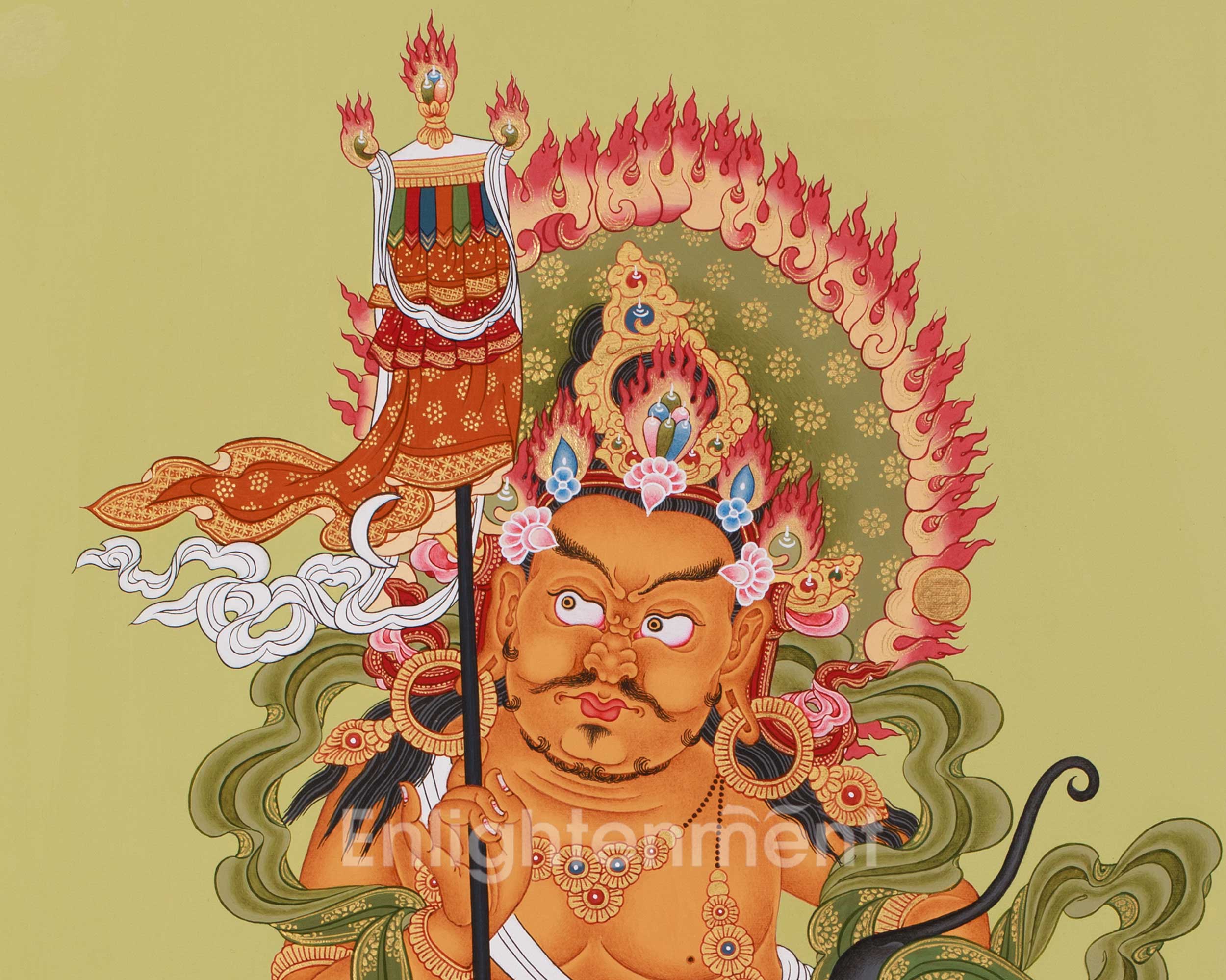 Vaishravana Deity Thangka | Tibetan Guardian King of Wealth