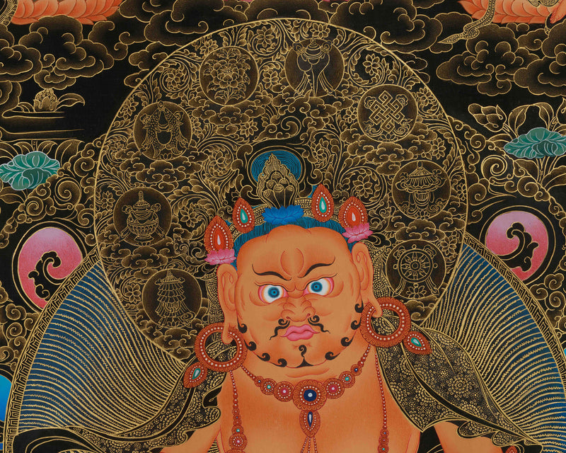 Dzambhala, The Wealth Deity Thangka | Tibetan Art for Prosperity