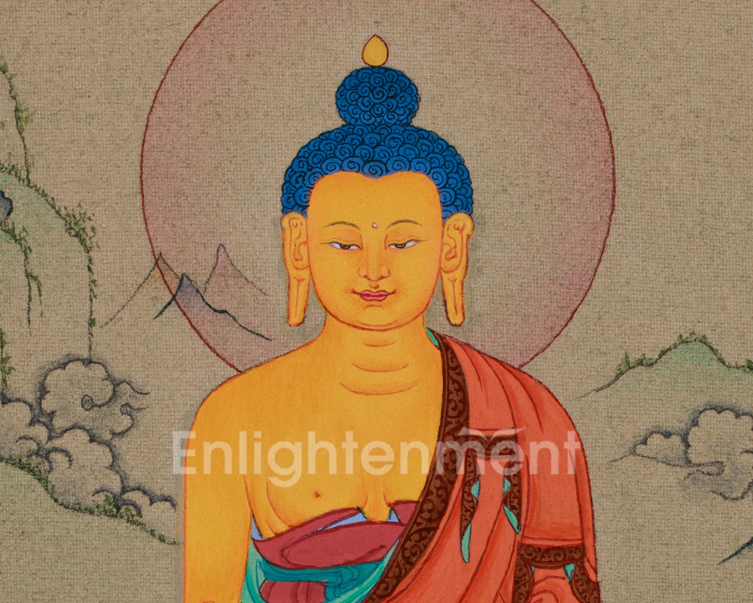 Compact Buddha Shakyamuni Thangka | Buddha of Enlightenment