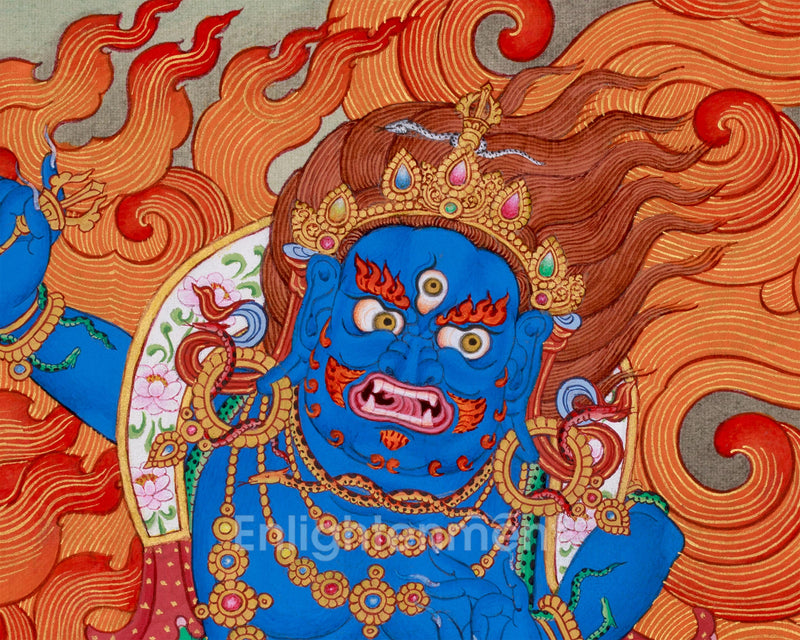 Vajrapani, The Fierce Deity Thangka