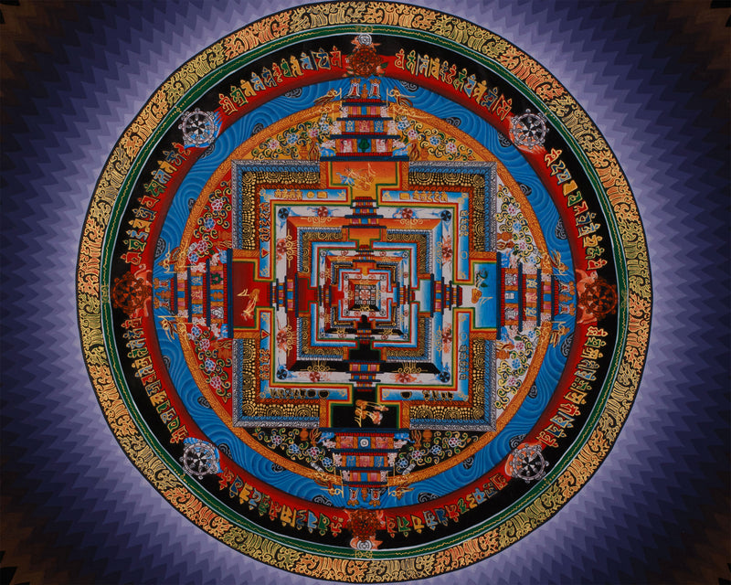 Rainbow Kalachakra Mandala Thangka | The Wheel of Time and Spiritual Awakening