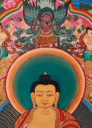 Exquisite Buddha's Life Story Thangka | A Meditative Guide to Enlightenment