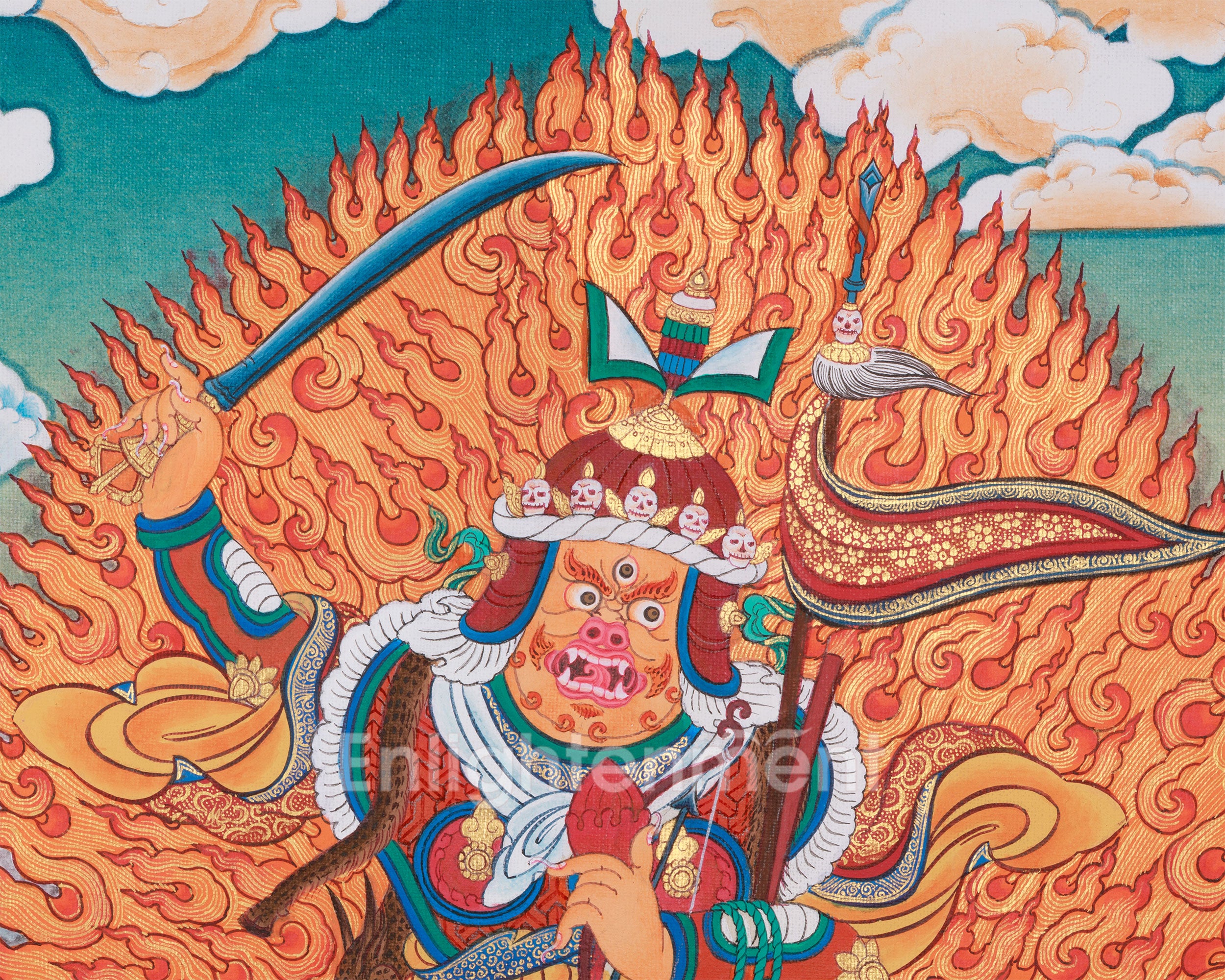Begtsechen Mahakala Thangka | Wrathful Protector Deity in Tibetan Buddhism