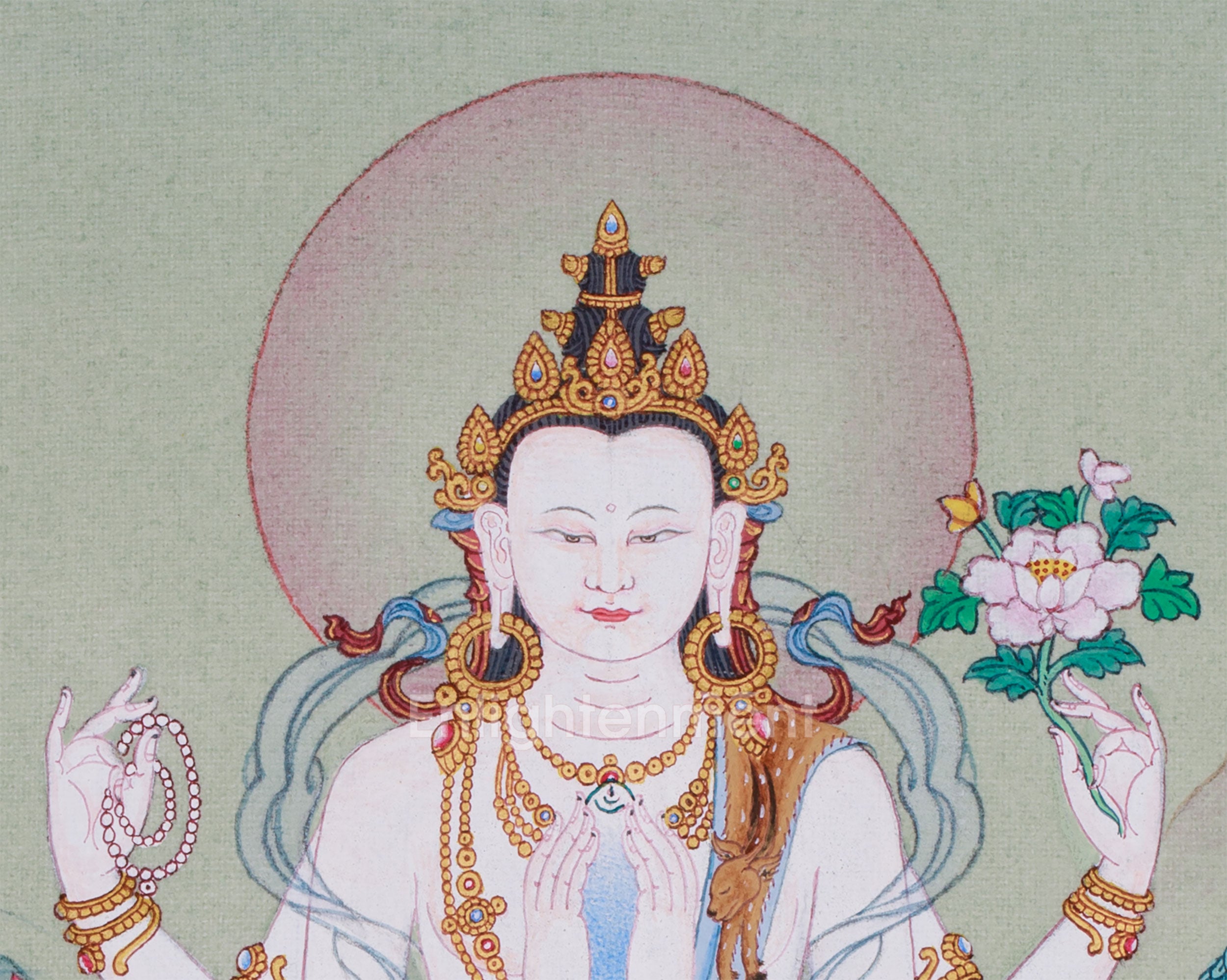 Thangka of Chenresig Buddha | Compassion and Wisdom