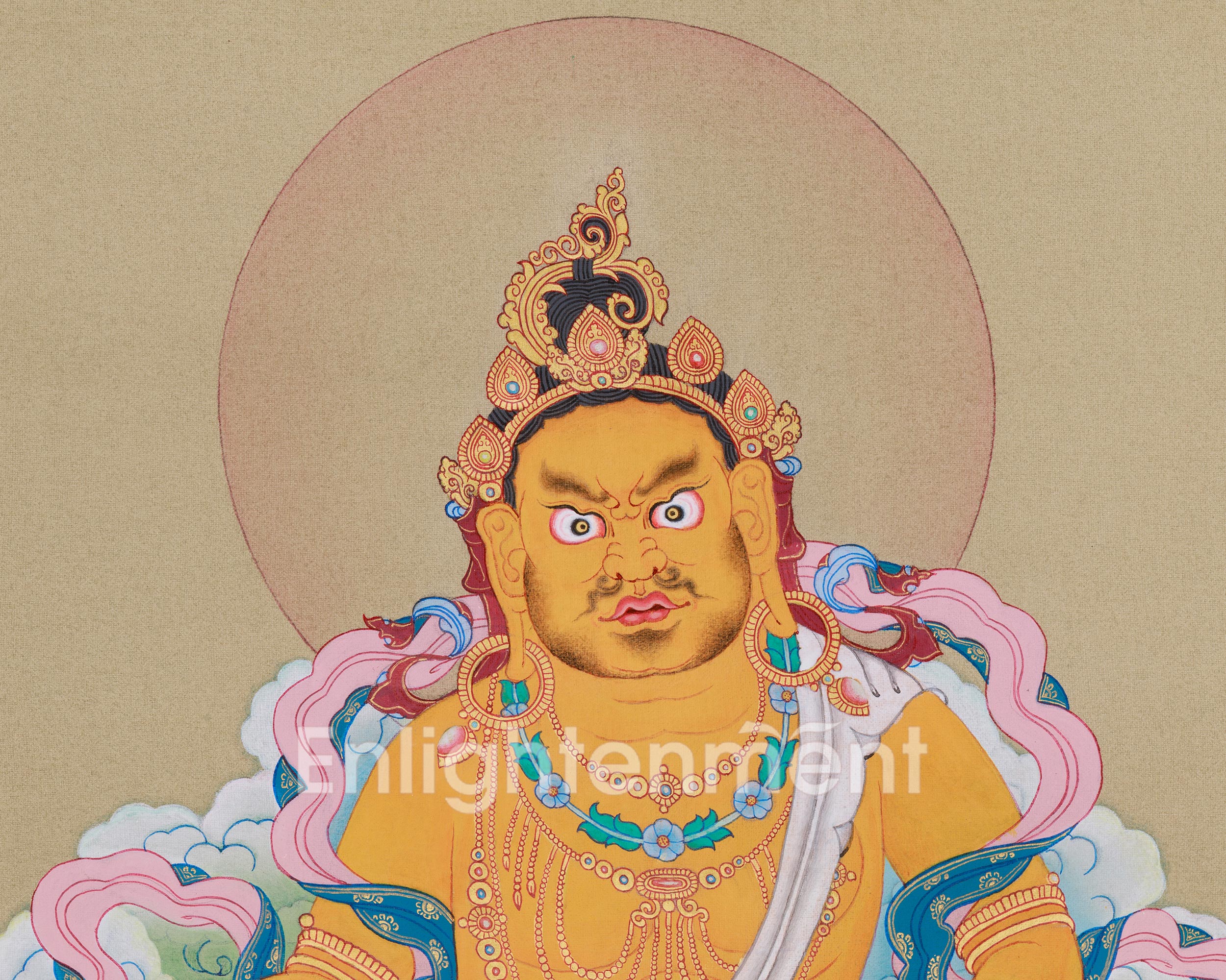 Sacred Thangka of Dzambhala | The Guardian of Prosperity and Wealth