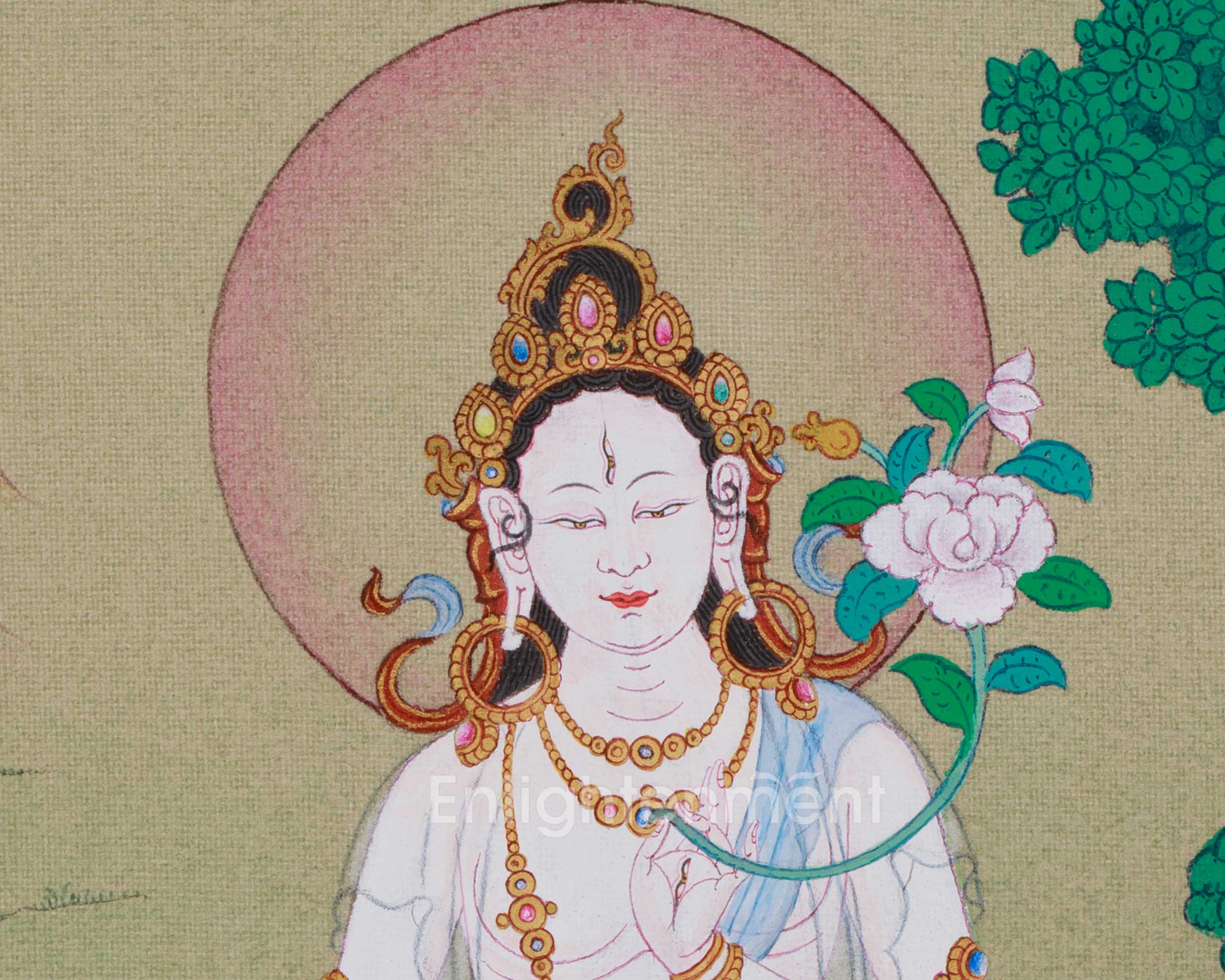 Sacred Art of White Tara | Divine Healing and Longevity Thangka
