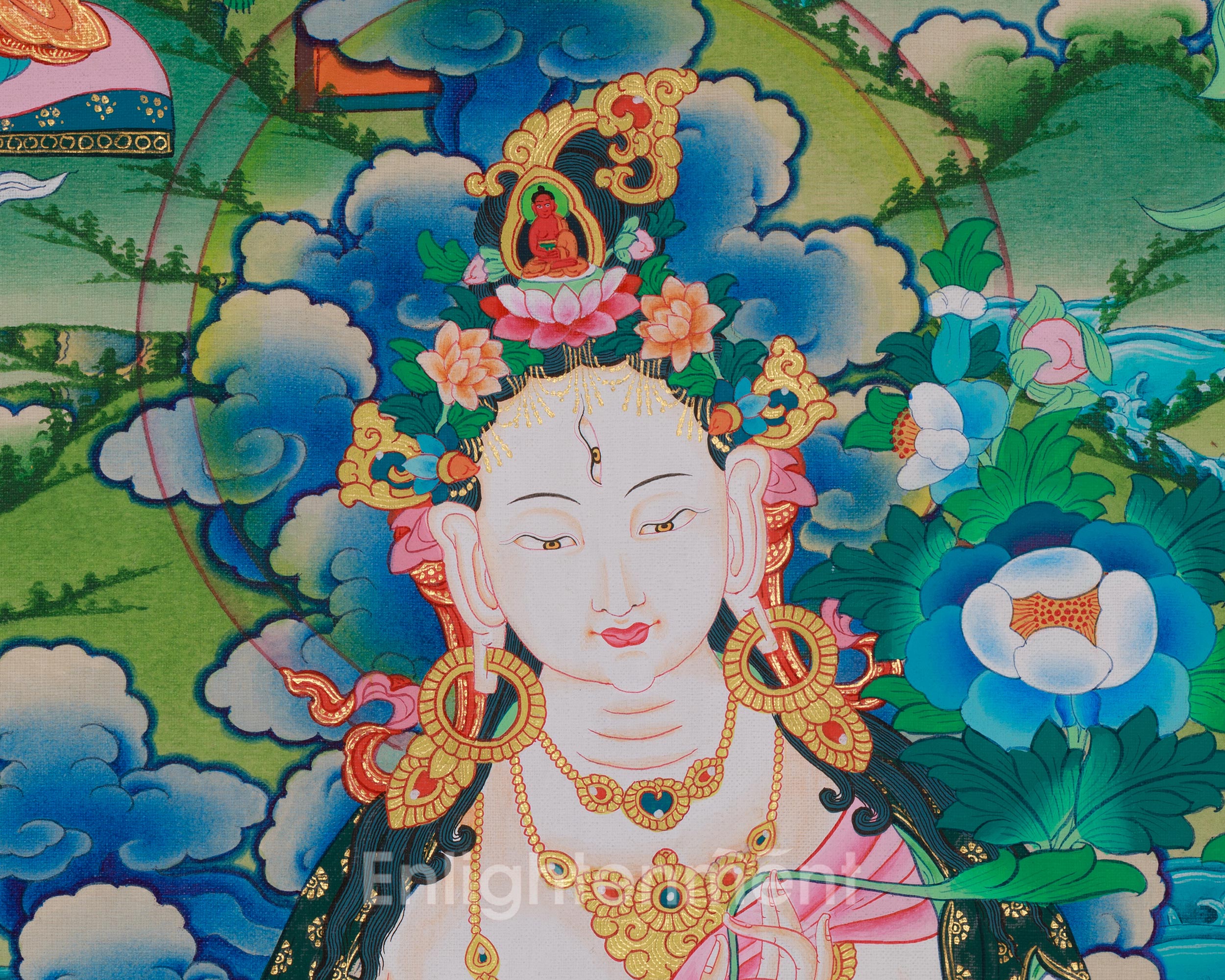 Spiritual Art of White Tara | Healing, Longevity, and Compassion Deity