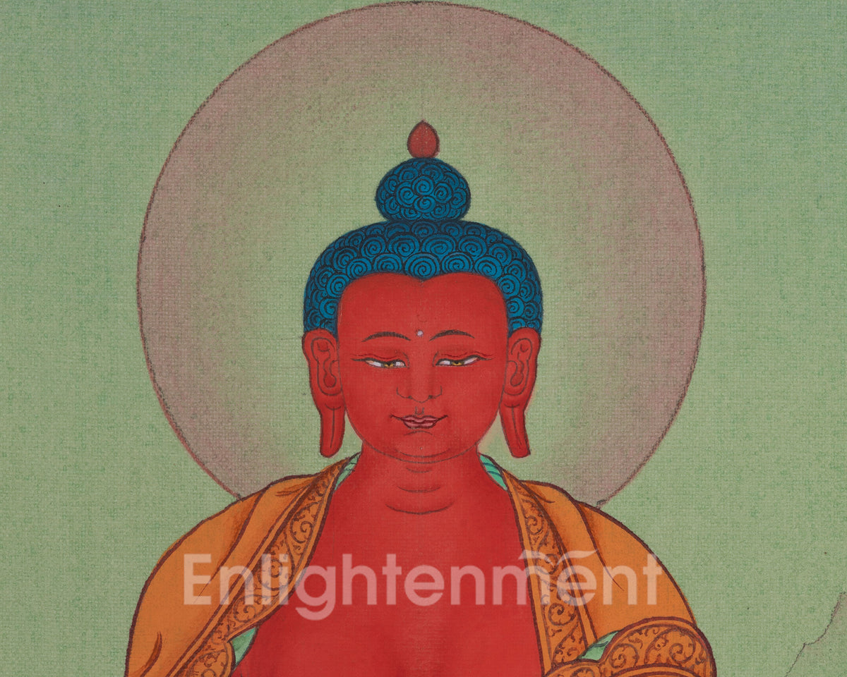 Divine Amitabha Buddha Thangka | The Pure Land Deity | Infinite Light