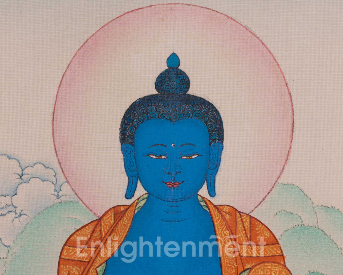 Bhaisajyaguru Buddhist Art | Medicine Buddha Painting | Sacred Buddhist Painting