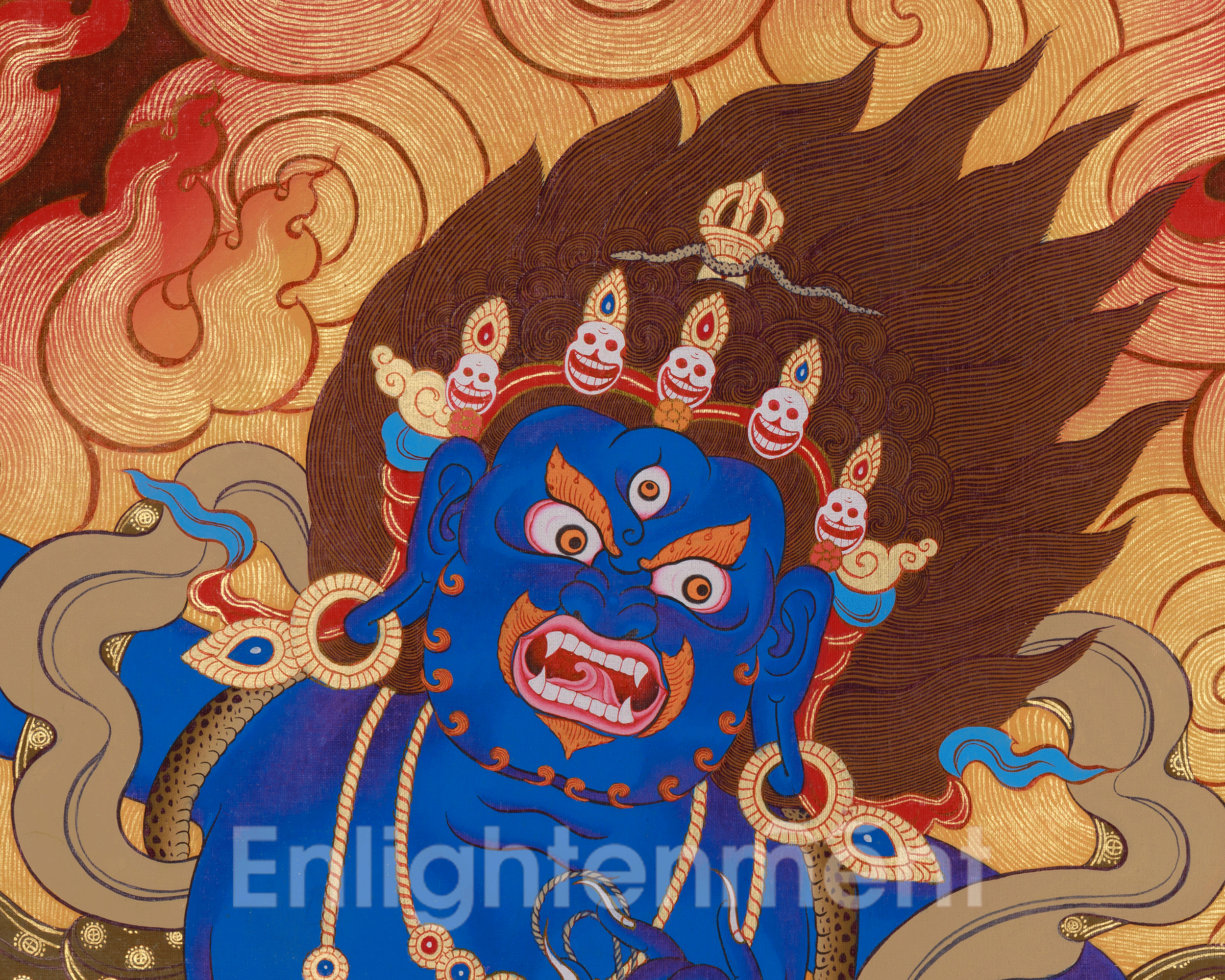 Himalayan Vajrapani Art | A Powerful Thangka of the Buddhist Protector