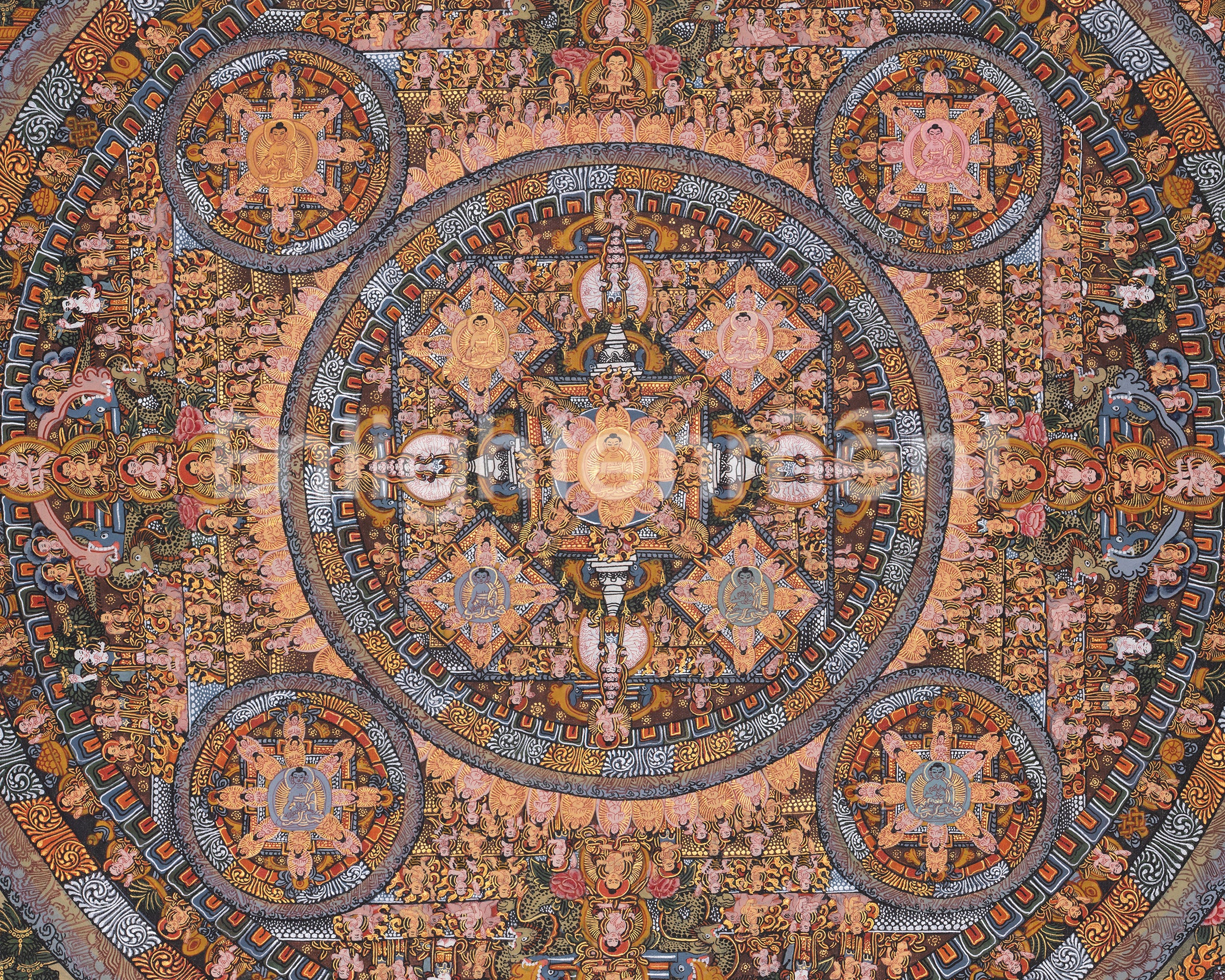 Mandala Artwork Of Buddha | Tibetan Thangka for Mindfulness and Clarity