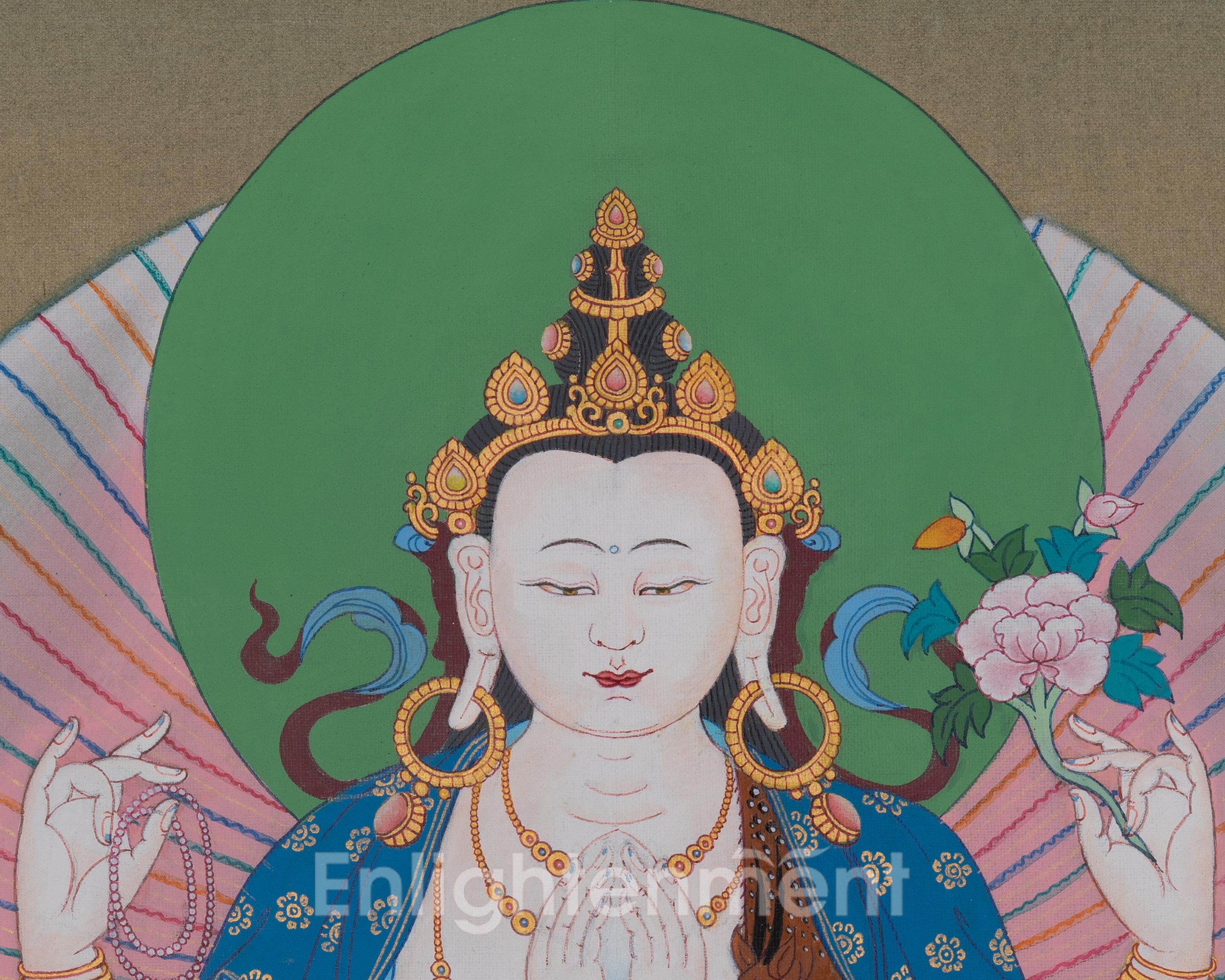 Chenrezig Himalayan Thangka | Bodhisattva Deity | Avalokiteshvara Art