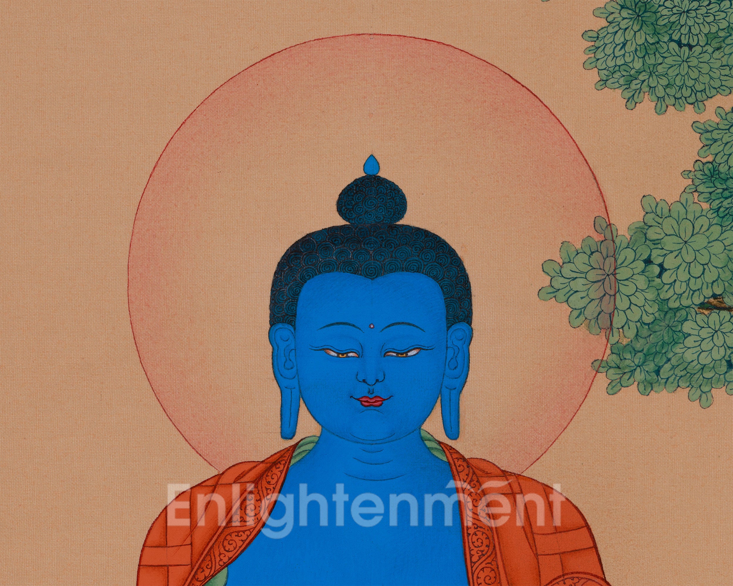 Buddha of Healing, Sangye Menla | Buddha Wall Art for Health and Spiritual Wellness