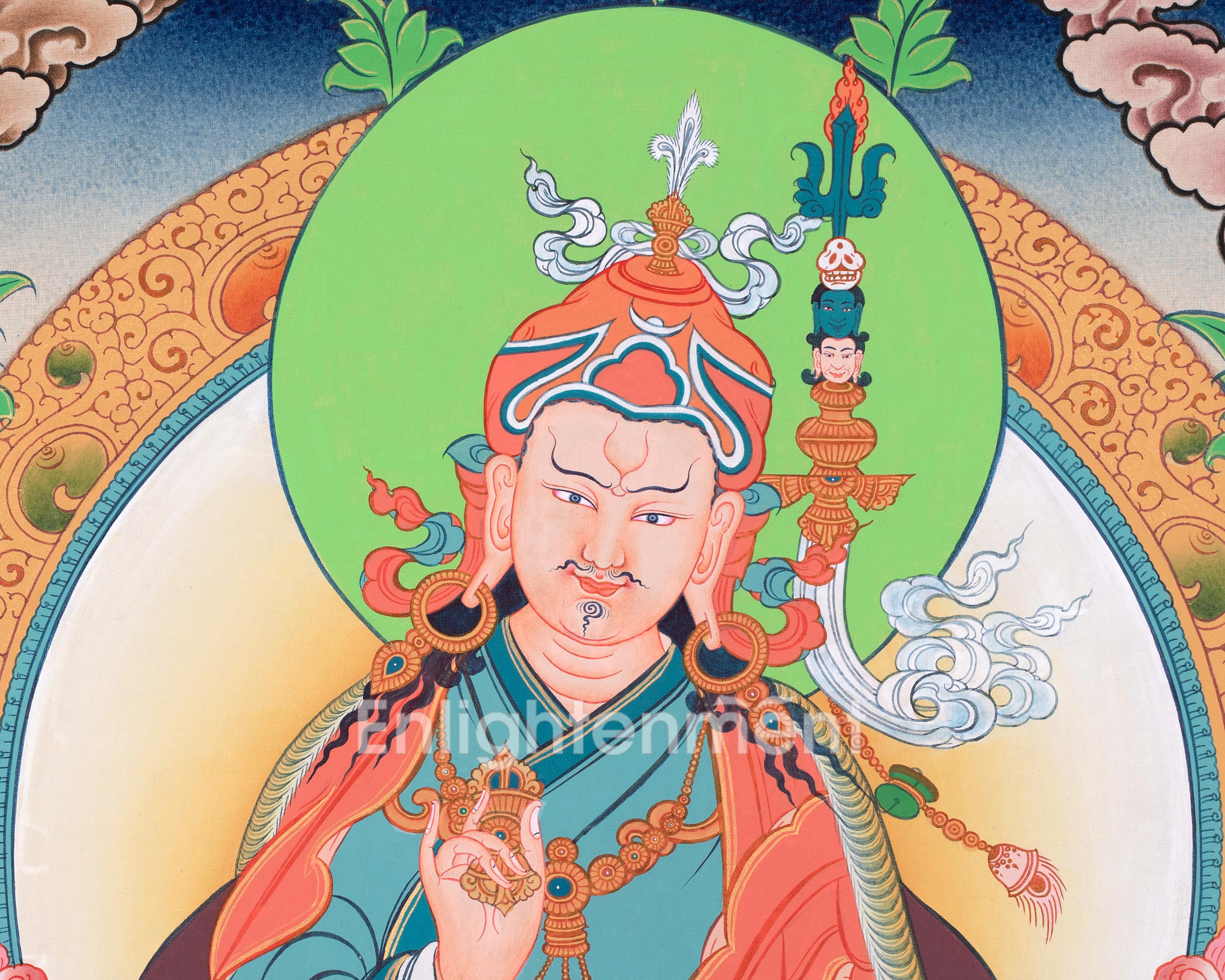 Art Of The Lotus Born Master | Guru Rinpoche Thangka Painting | For Divine Guidance