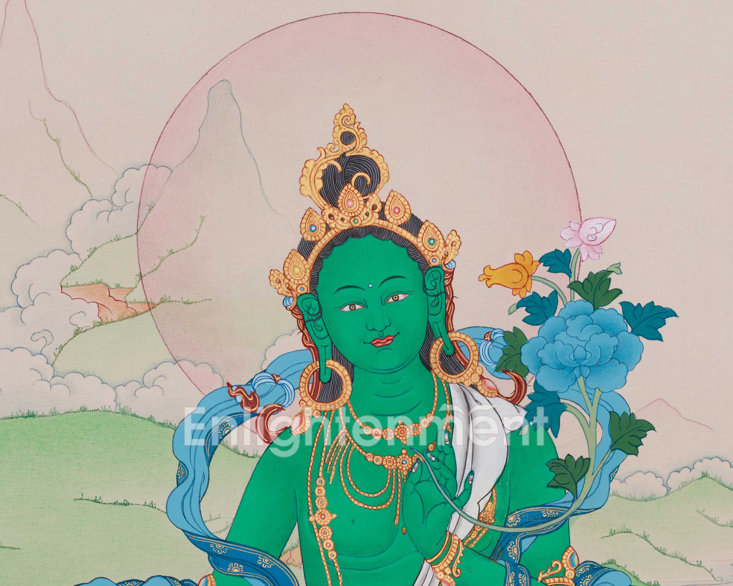 Savior Goddess Green Tara Thangka | Bodhisattva’s Healing Energy