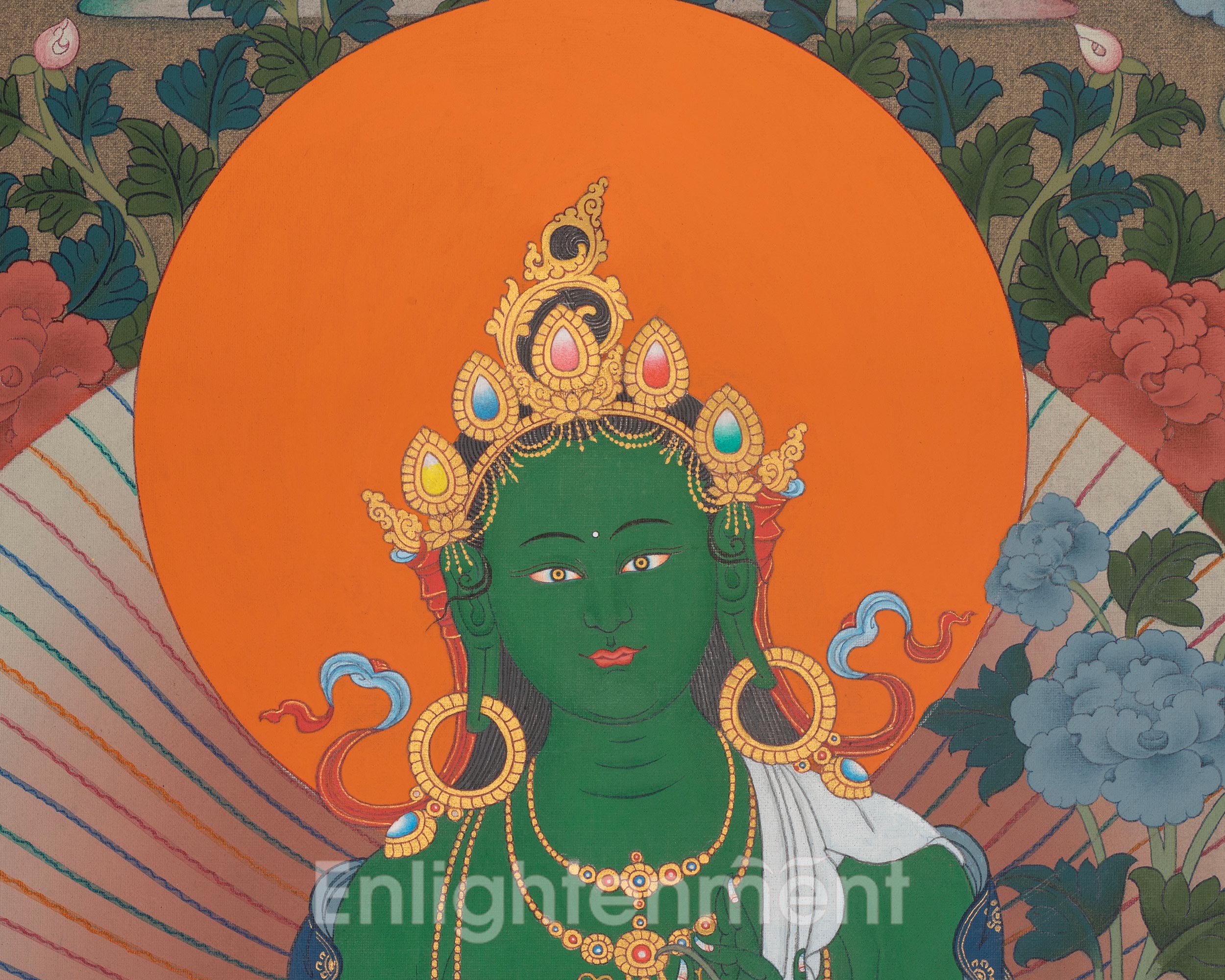 21 Tara Healing Artwork | Tara Manifestation Sacred Thangka | Compassionate Goddess