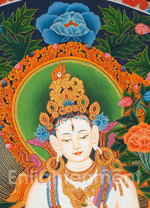White Tara Artwork | Sacred Symbol of Healing and Longevity