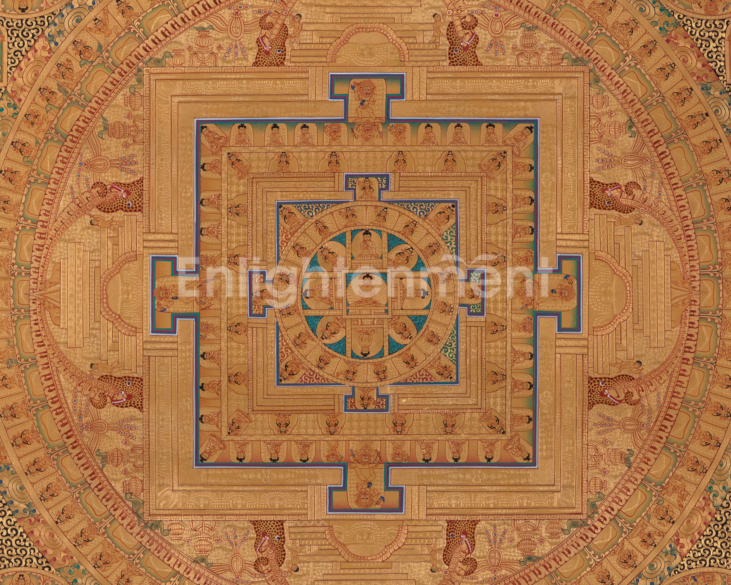 Authentic Tibetan Buddha Mandala Art | Traditional Mandala Painting