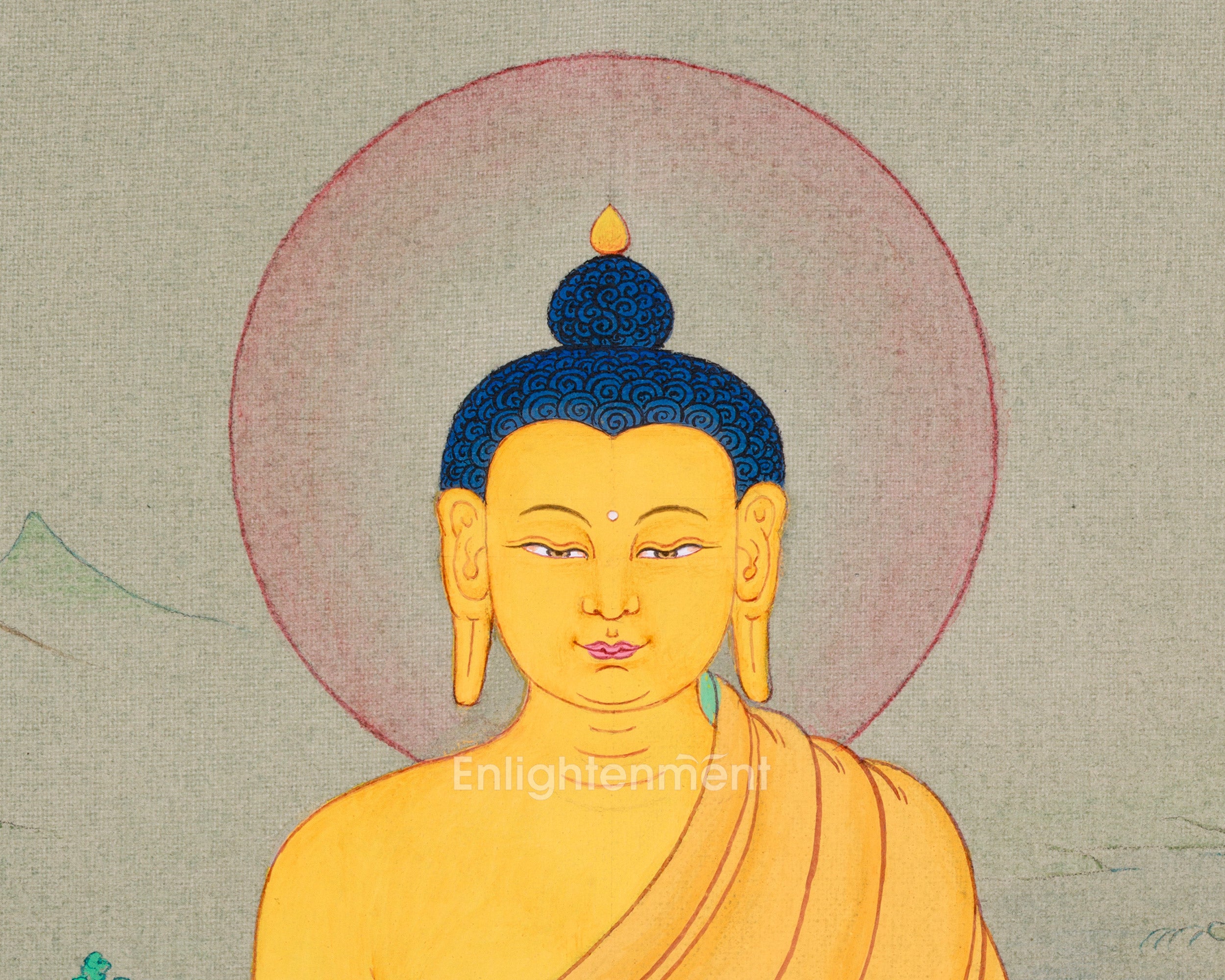 Buddha Figure in Natural Mineral Shades - Perfect for Meditation and Zen Spaces