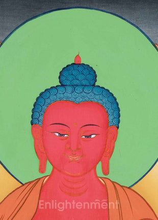 Hand-Painted Amitabha Buddha Thangka | The Buddha of Infinite Light