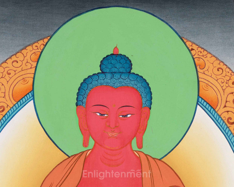 Hand-Painted Amitabha Buddha Thangka | The Buddha of Infinite Light