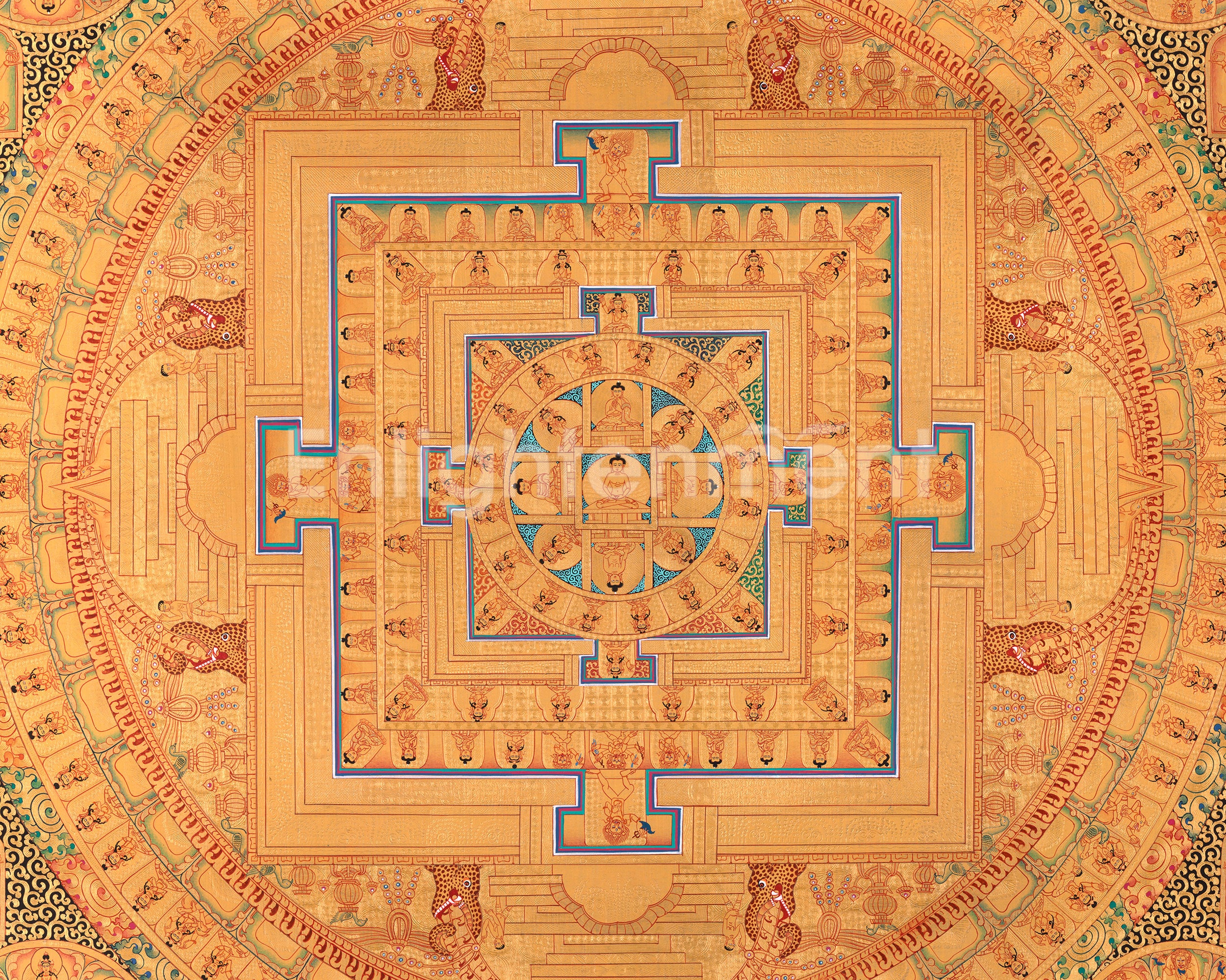 Authentic Tibetan Buddha Mandala Art | Traditional Mandala Painting
