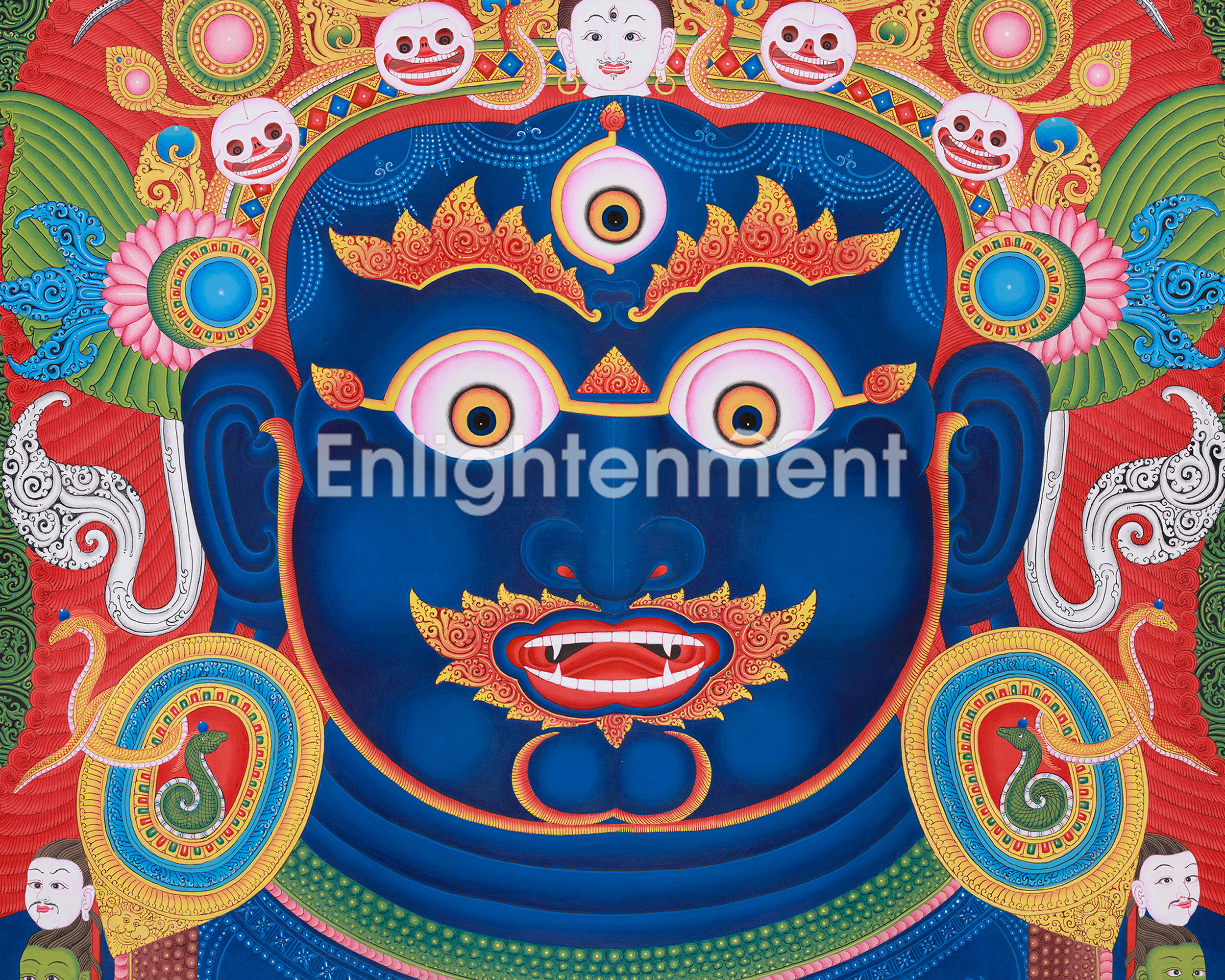 Lord Bhairav Thangka | Wrathful Essence of Bhairava | Traditional Hand Painted Art