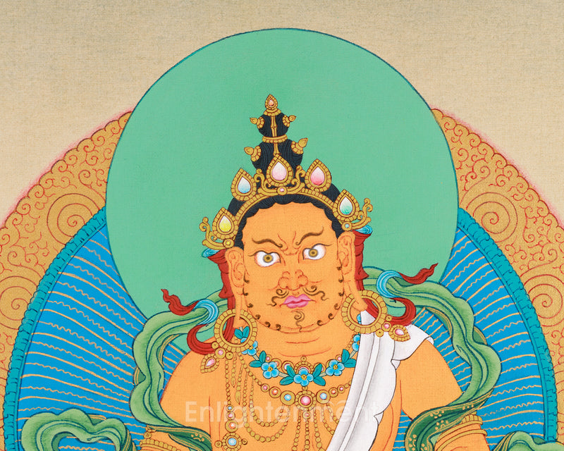 Tibetan Buddhist Deity of Wealth Art | Dzambhala Painting