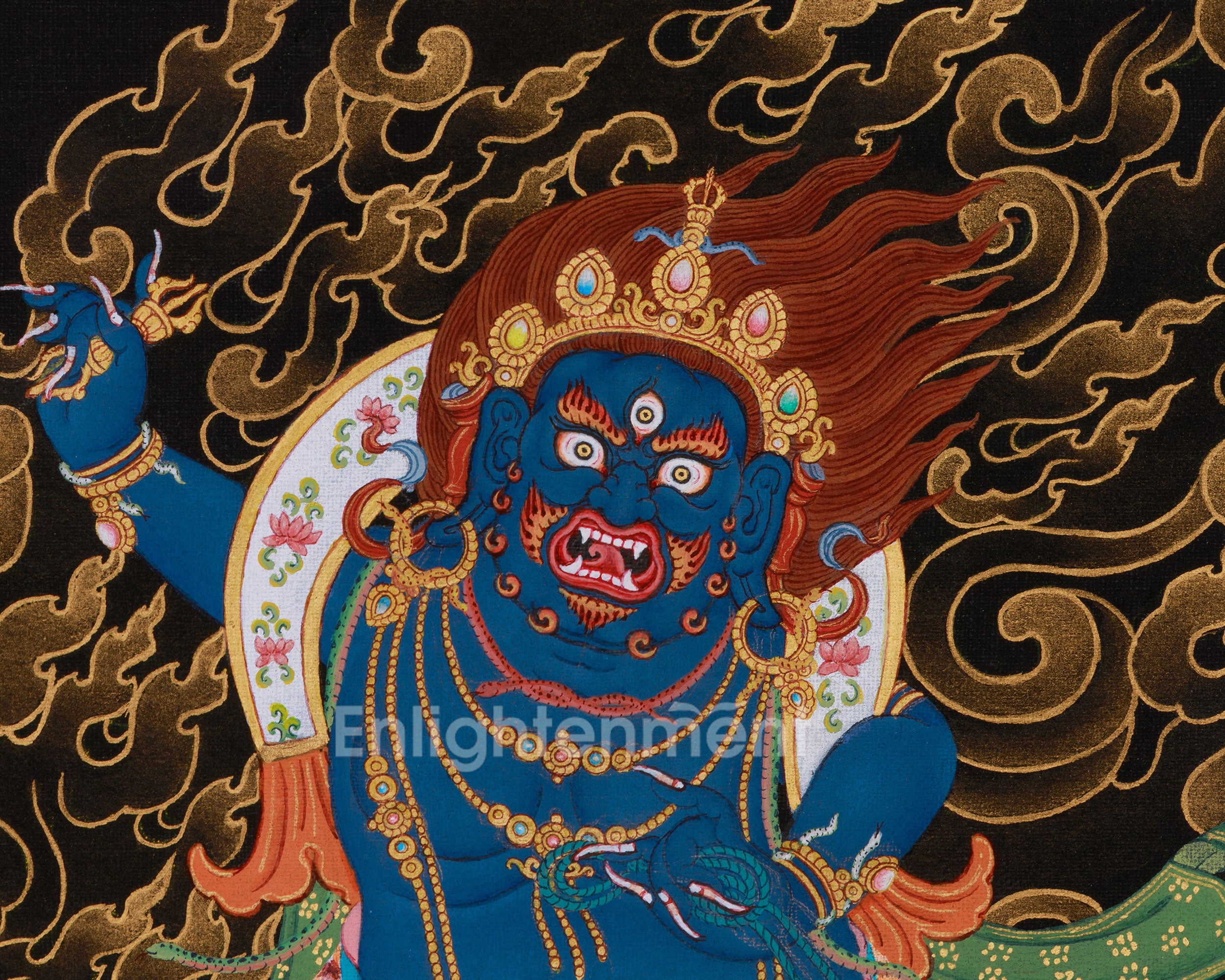 Tibetan Thangka of Vajrapani | The Protector of Wisdom | A Symbol of Strength