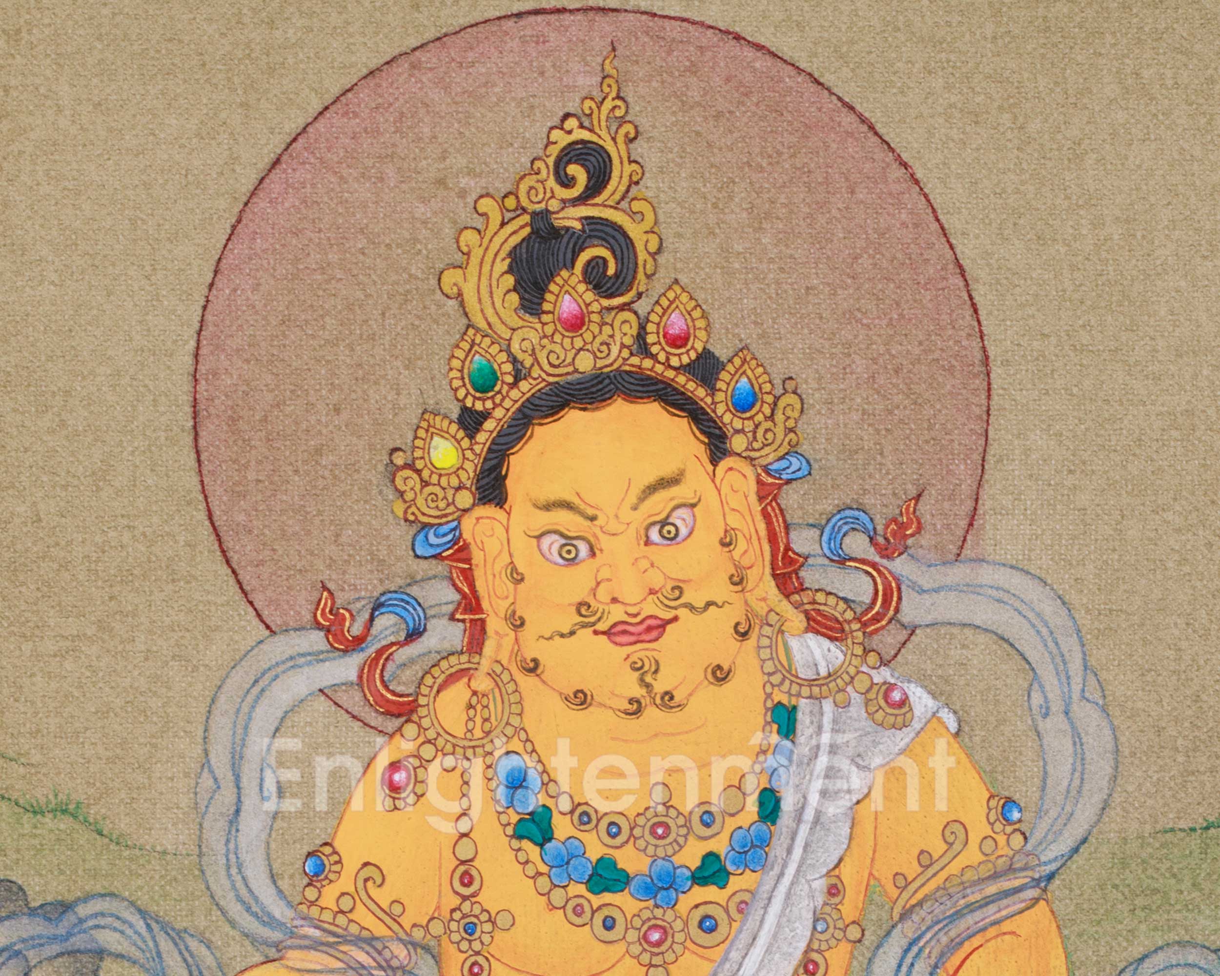 Original Zambhala Painting | Dzambhala, Protector of Wealth and Spiritual Abundance