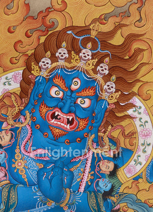 Bhutadamara Vajrapani Thangka | The Wrathful Protector of Tibetan Buddhism