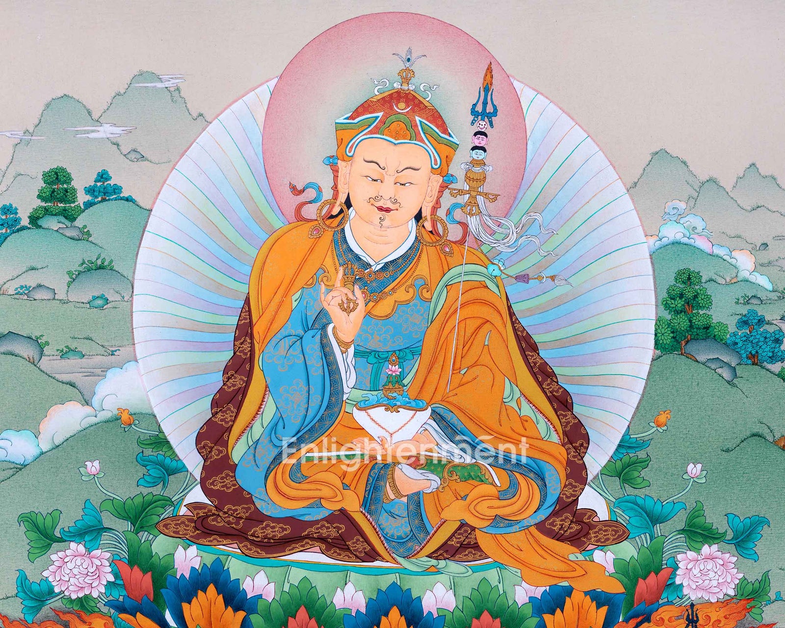 Traditional Tibetan Buddhist Art For Padmasambhava Day Celebration | G