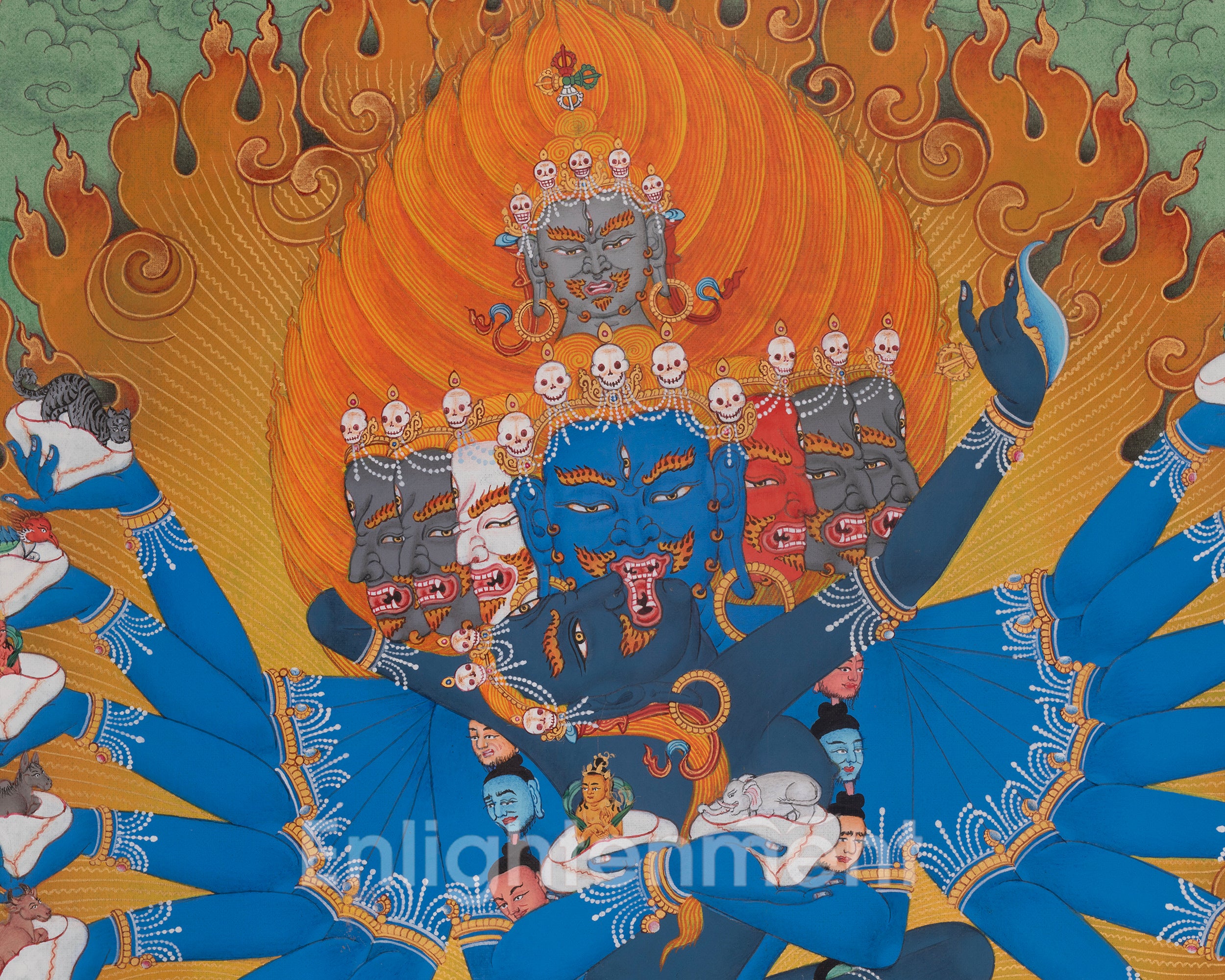 Hevajra Meditation Deity Thangka | Transformation of Negative Emotions