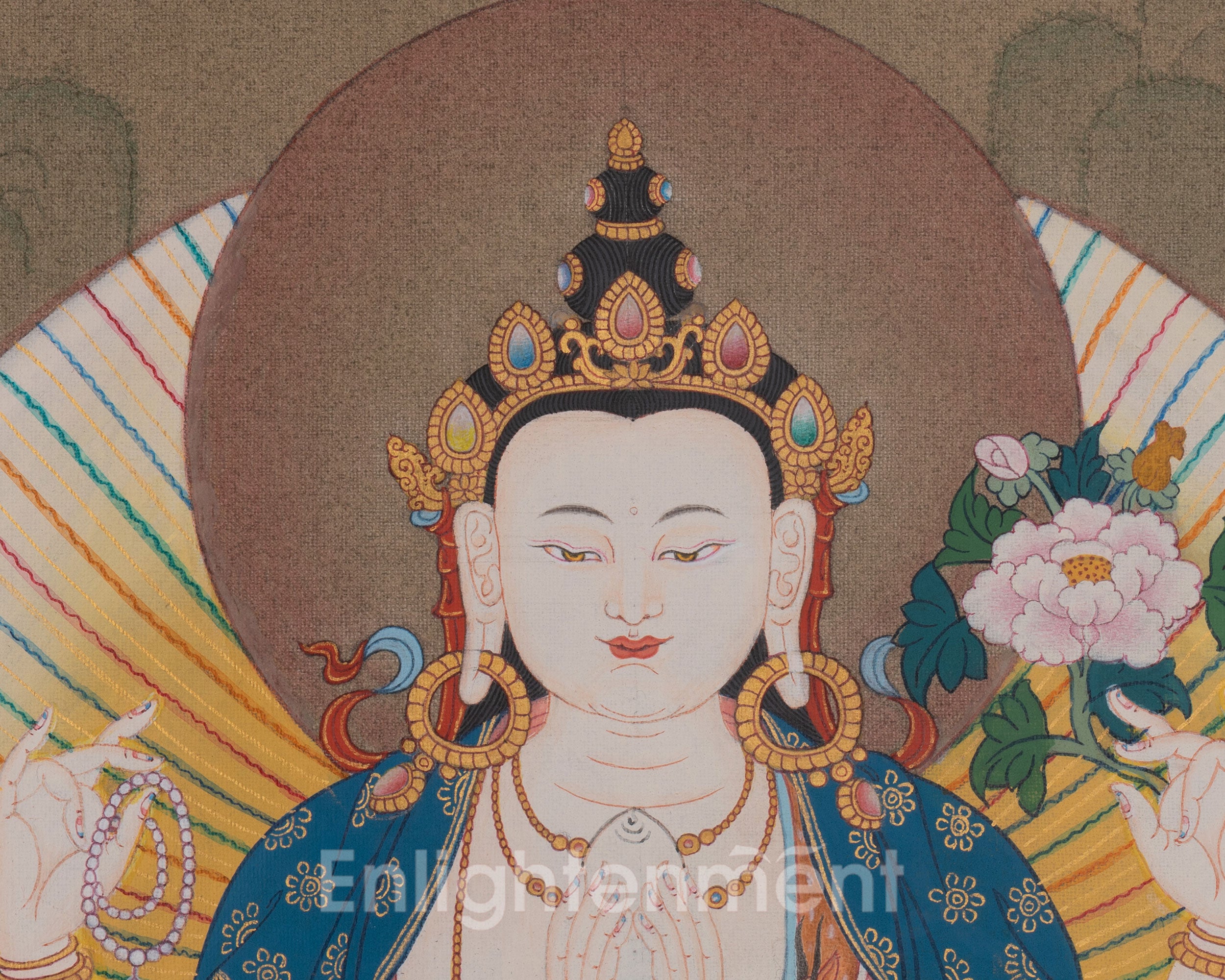 Chenrezig Compassionate Thangka | Bodhisattva Deity | Himalayan Artwork