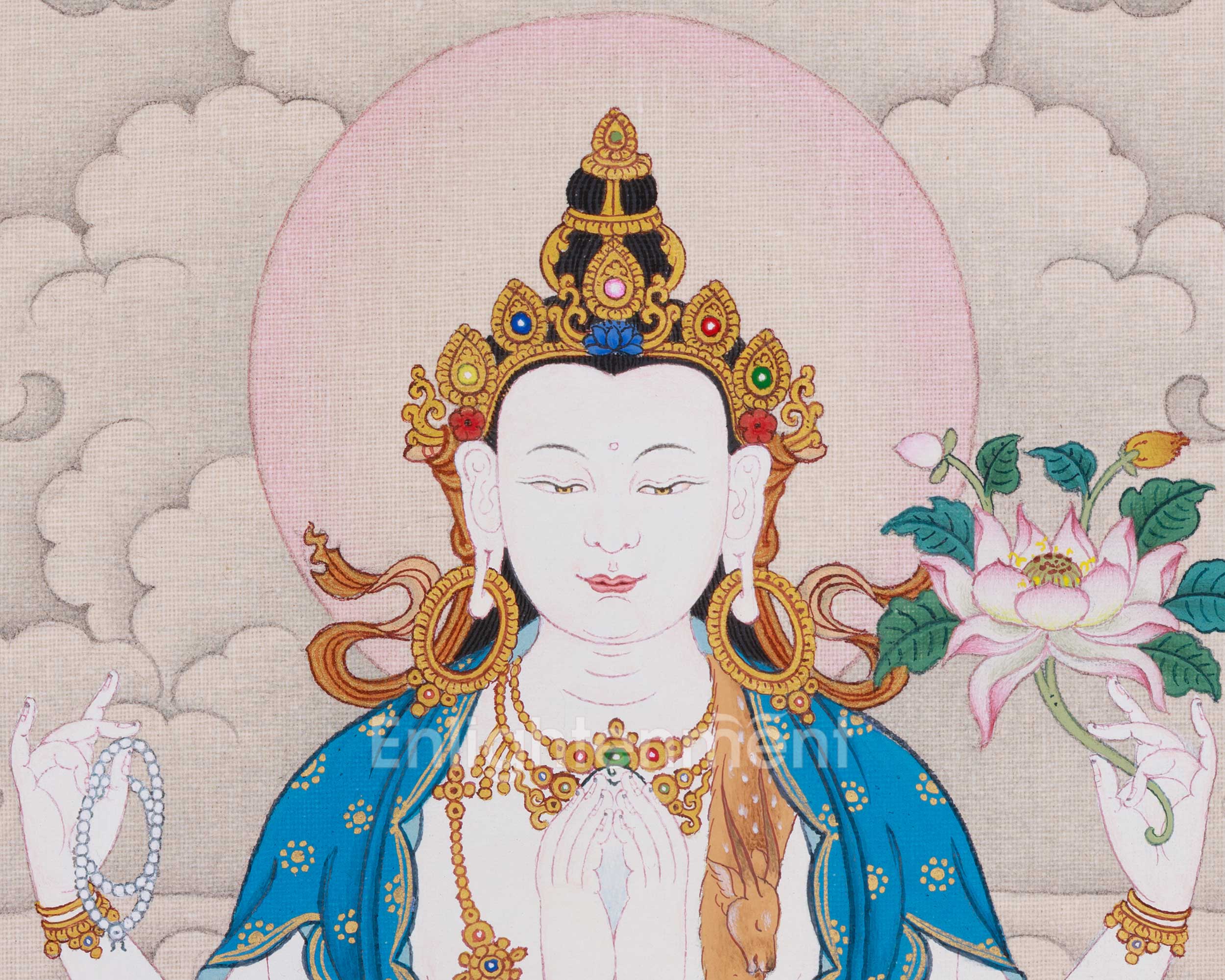 Mercy Bodhisattva Chenrezig Thangka | A Spiritual Symbol of Universal Compassion