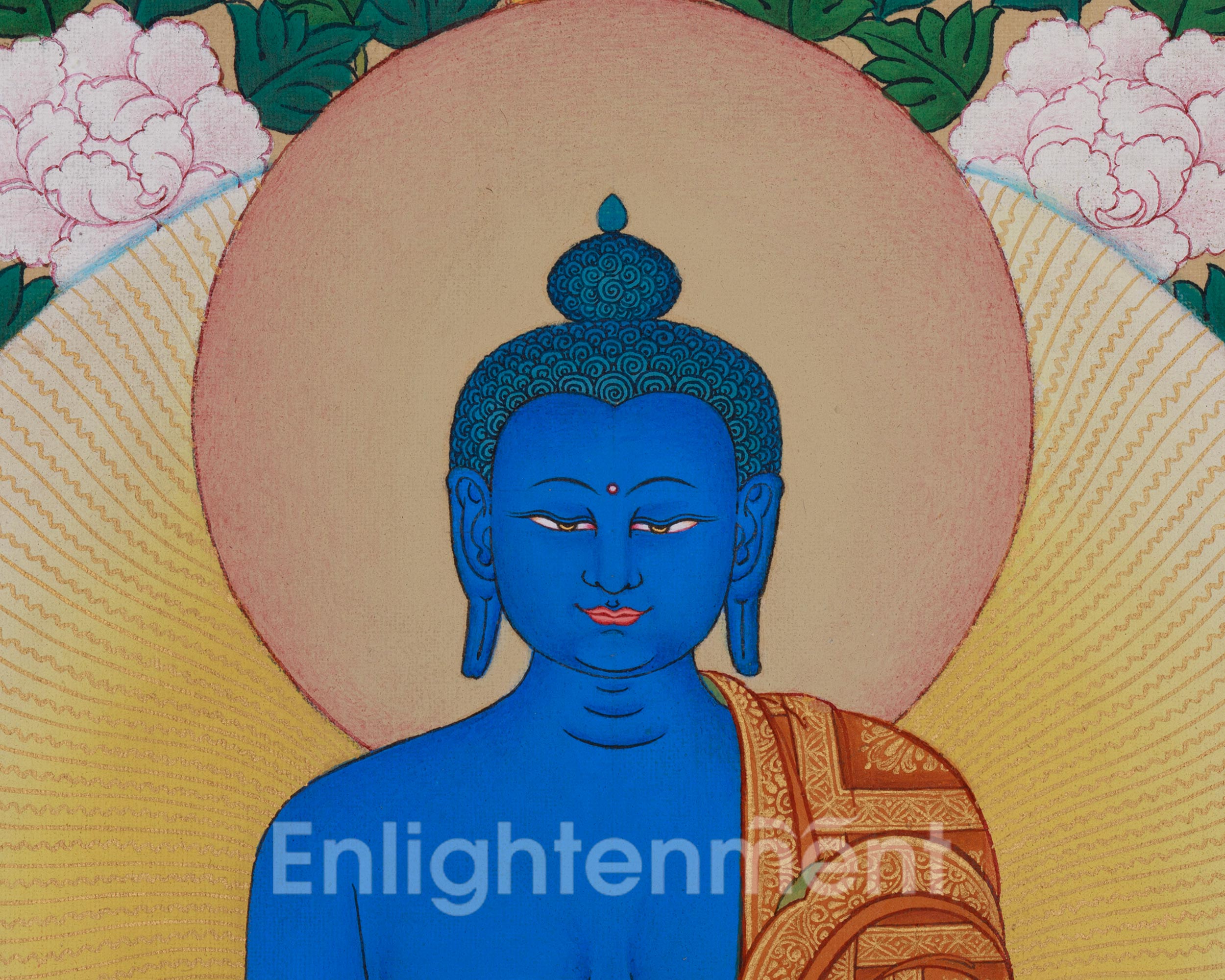 Asta Medicine Buddha Thangka | Sacred Eight Medicine Buddhas Healing Artwork
