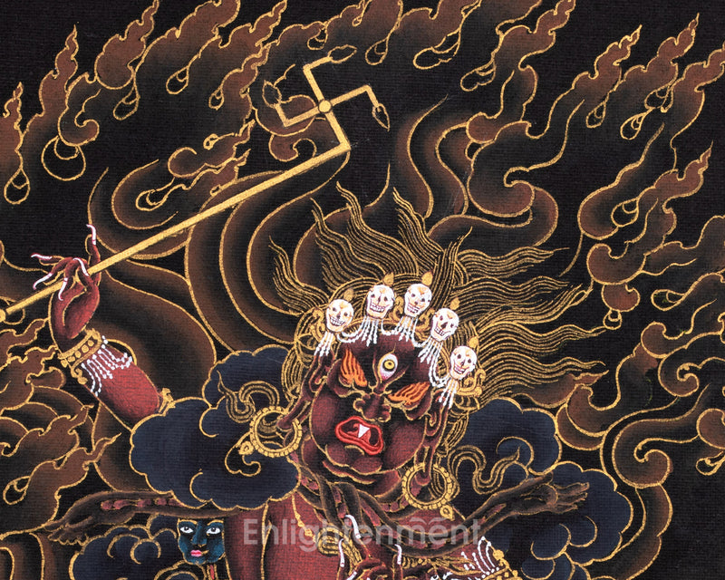 Wrathful Deity Ekajati Thangka | The Fierce Guardian of Enlightenment