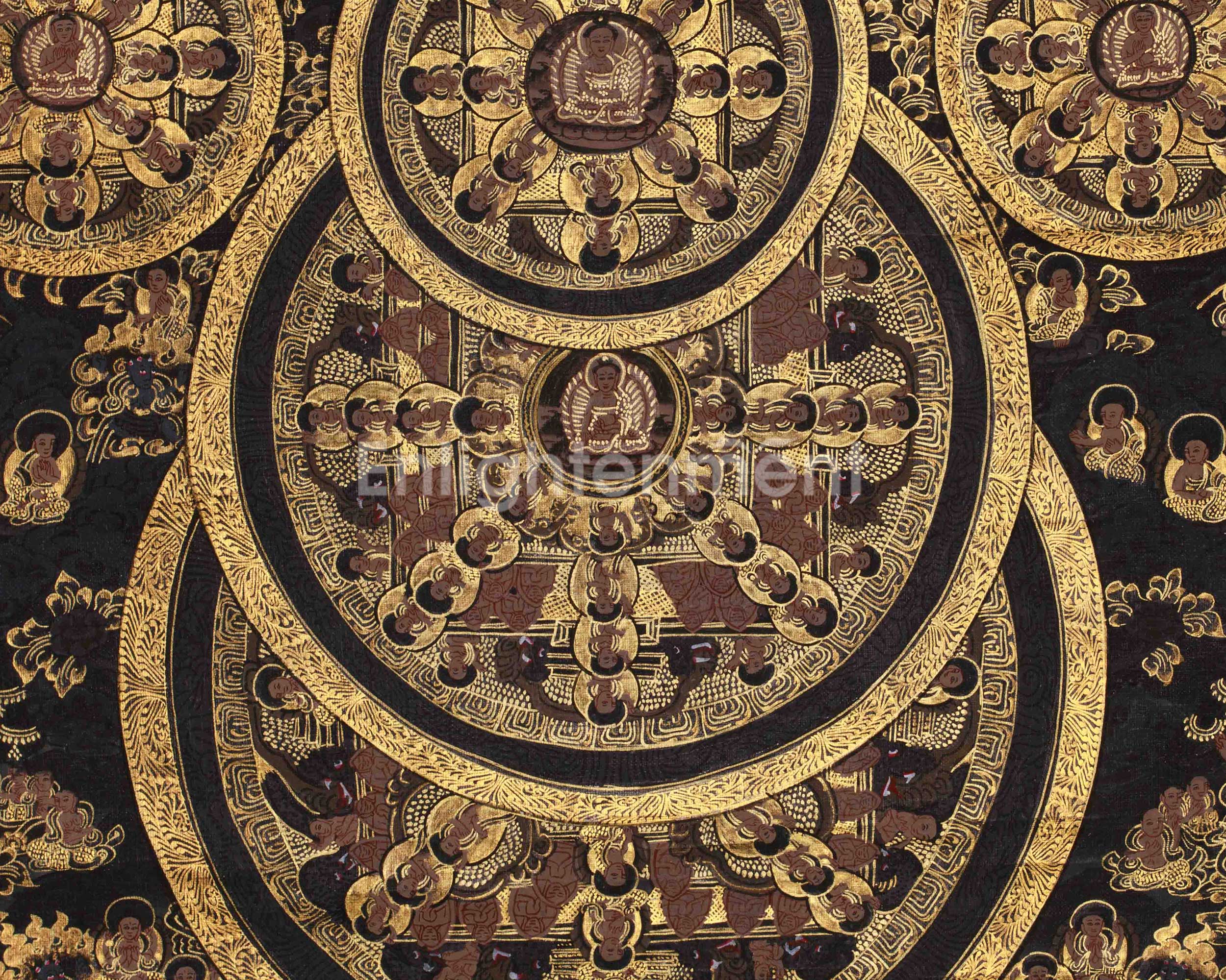 Buddha Mandala Sacred Thangka | Himalayan Art Of Wisdom And Enlightenment | Meditation Altar