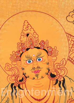 Dzambhala, The Deity of Abundance | Buddhist Wealth Deity Thangka