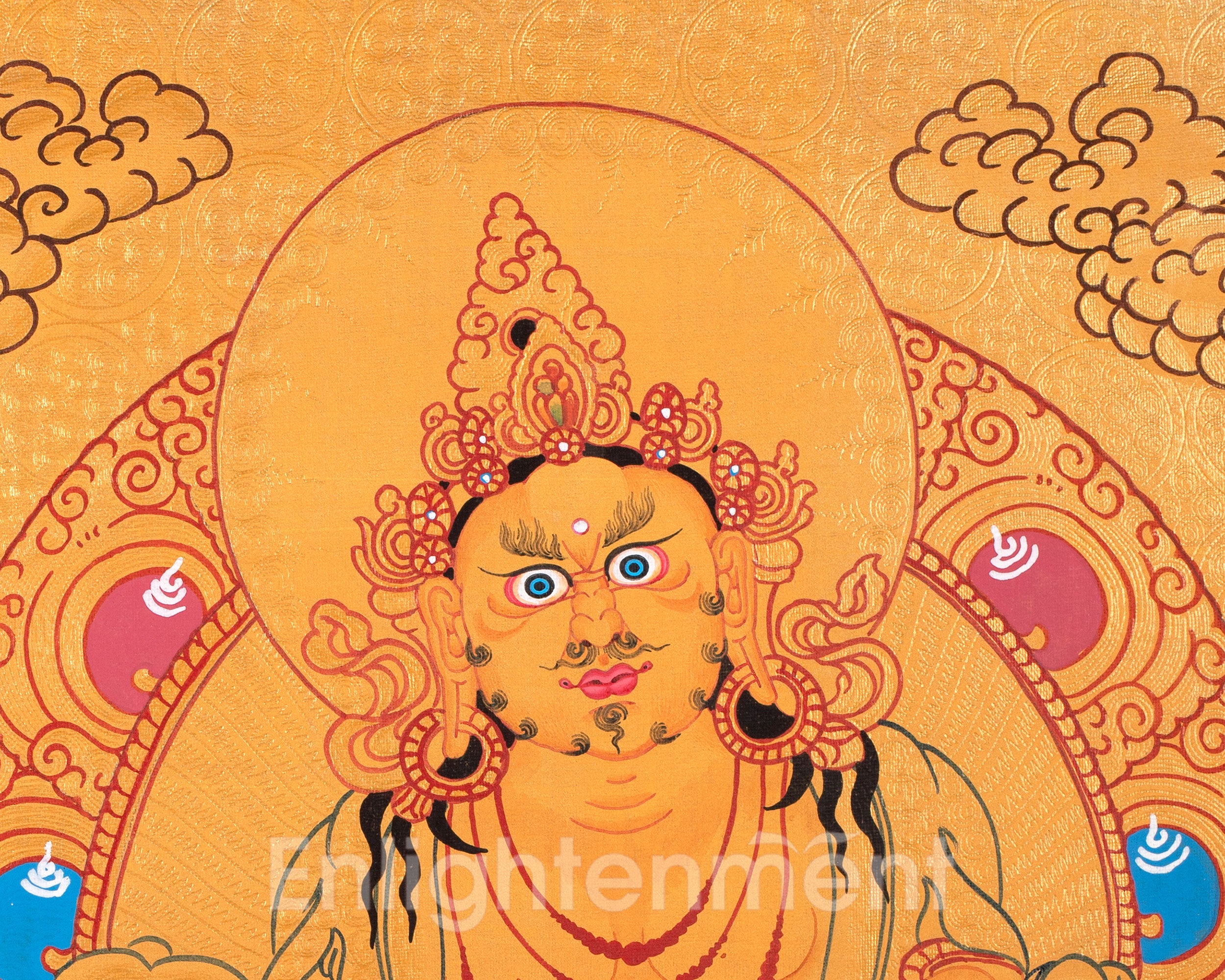 Dzambhala, The Deity of Abundance | Buddhist Wealth Deity Thangka
