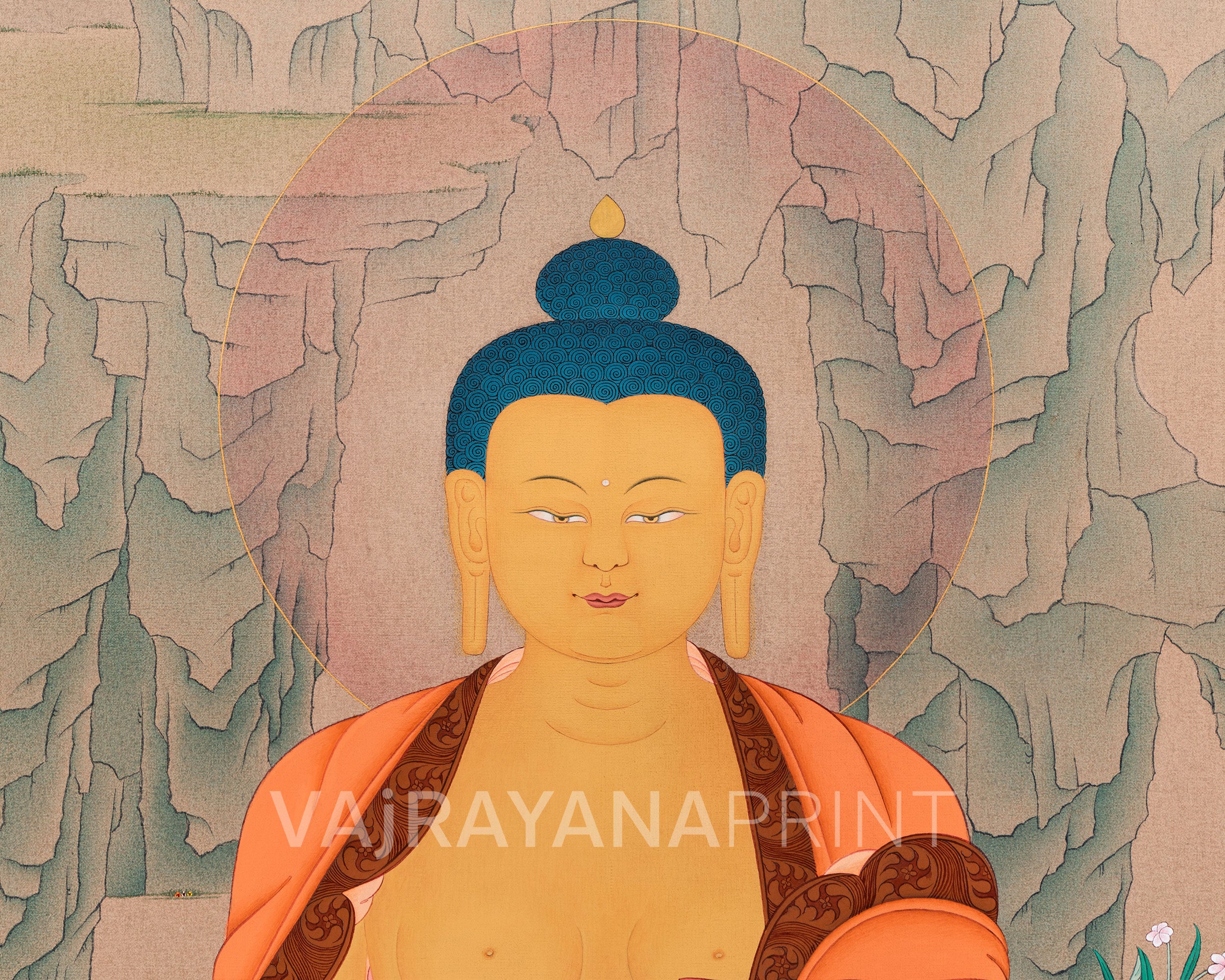 Peaceful Shakyamuni Buddha Print | Symbol of Enlightenment, Peace, and Inner Calm