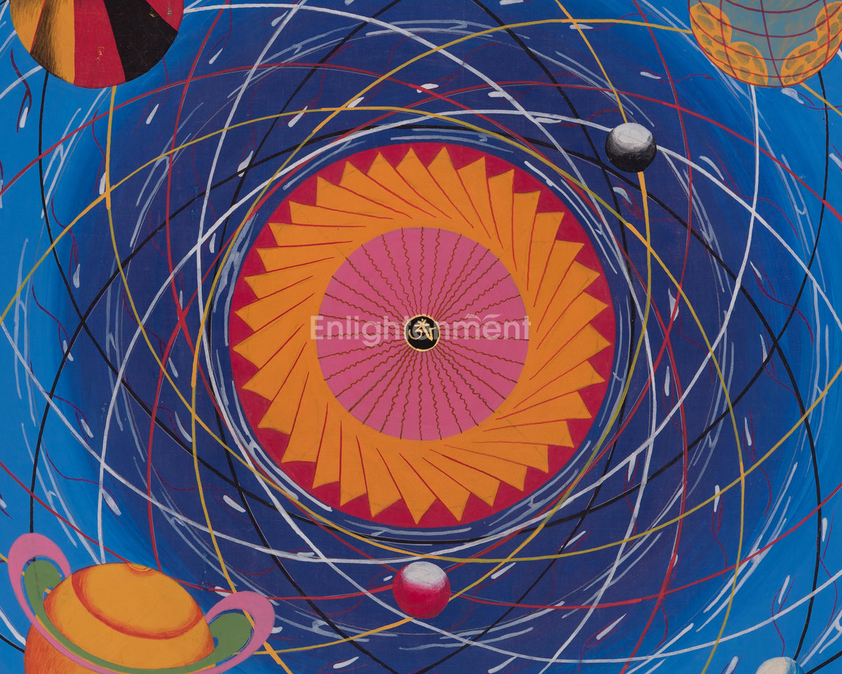 Spiritual Mantra Mandala Thangka | Sacred Expression of Enlightened Sound and Meditation