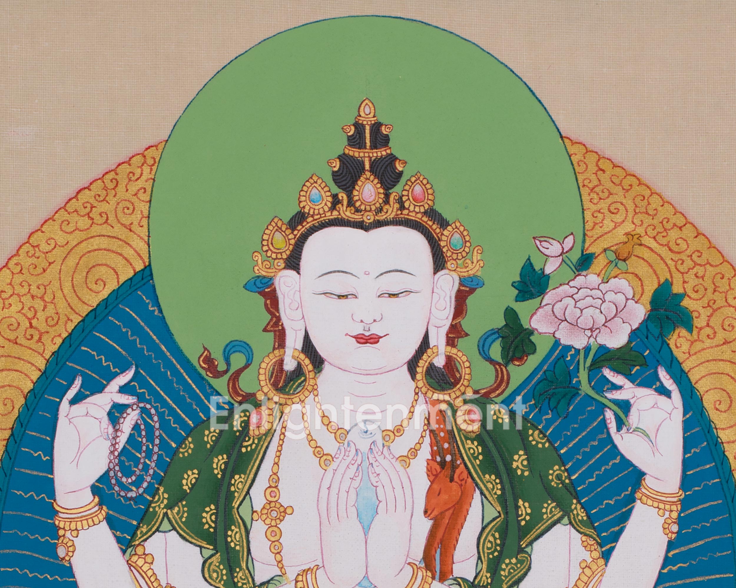Four Armed Avalokiteshvara Painting | Compassionate Bodhisattva