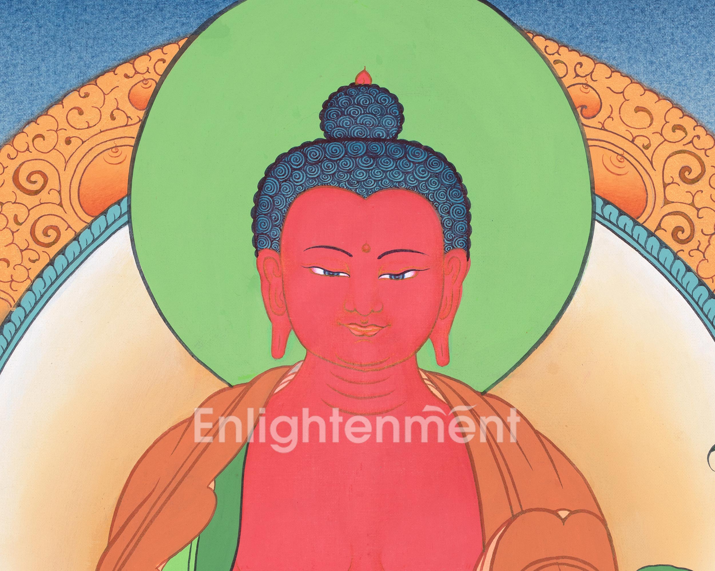 Amitabha Tathagata Hand Painted Artwork | Thangka Of Boundless Compassion | Buddha of Infinite Light